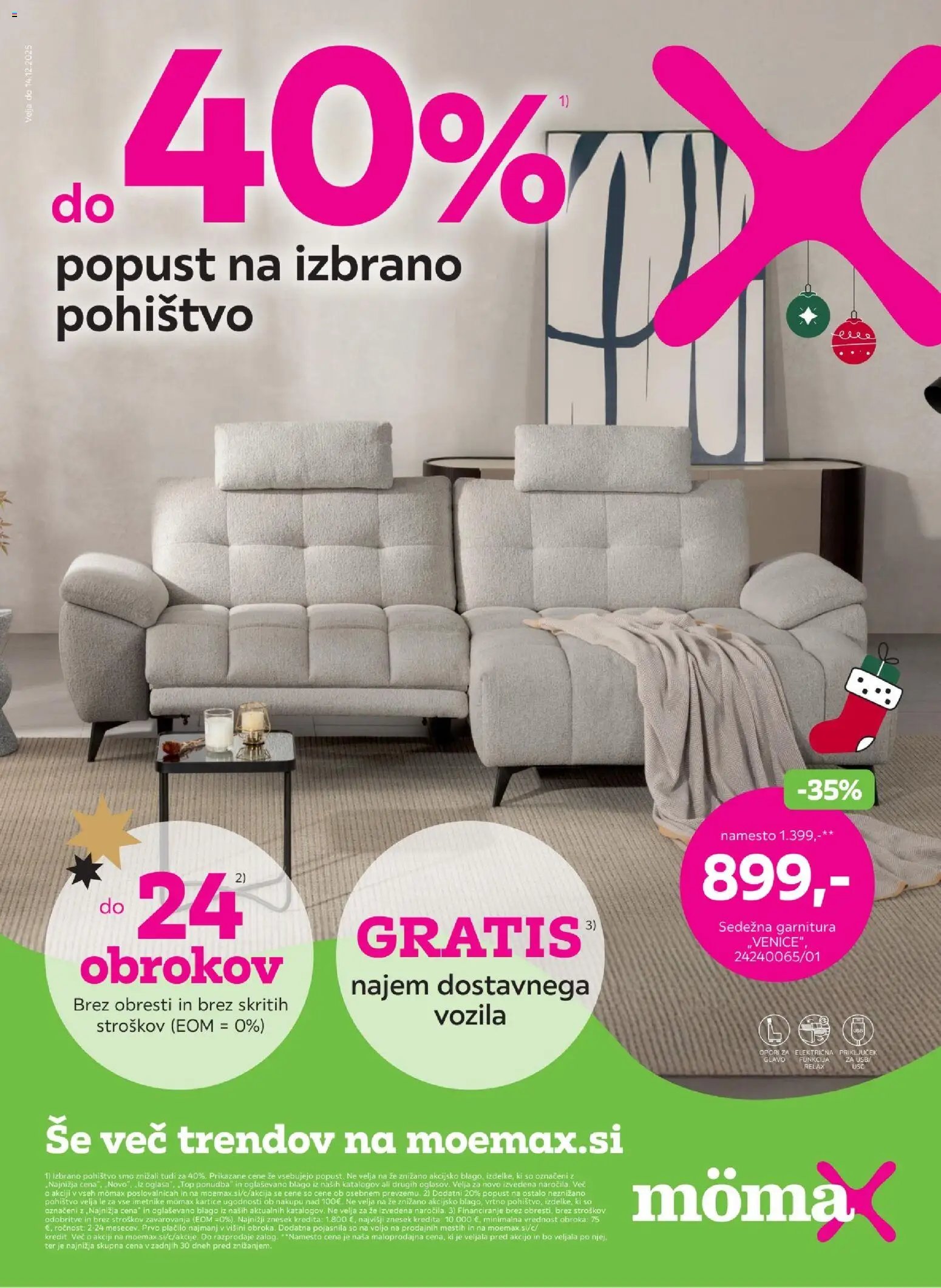 Mömax katalog do -40% popust na izbrano pohištvo (2025-12-01 - 2025-12-13)