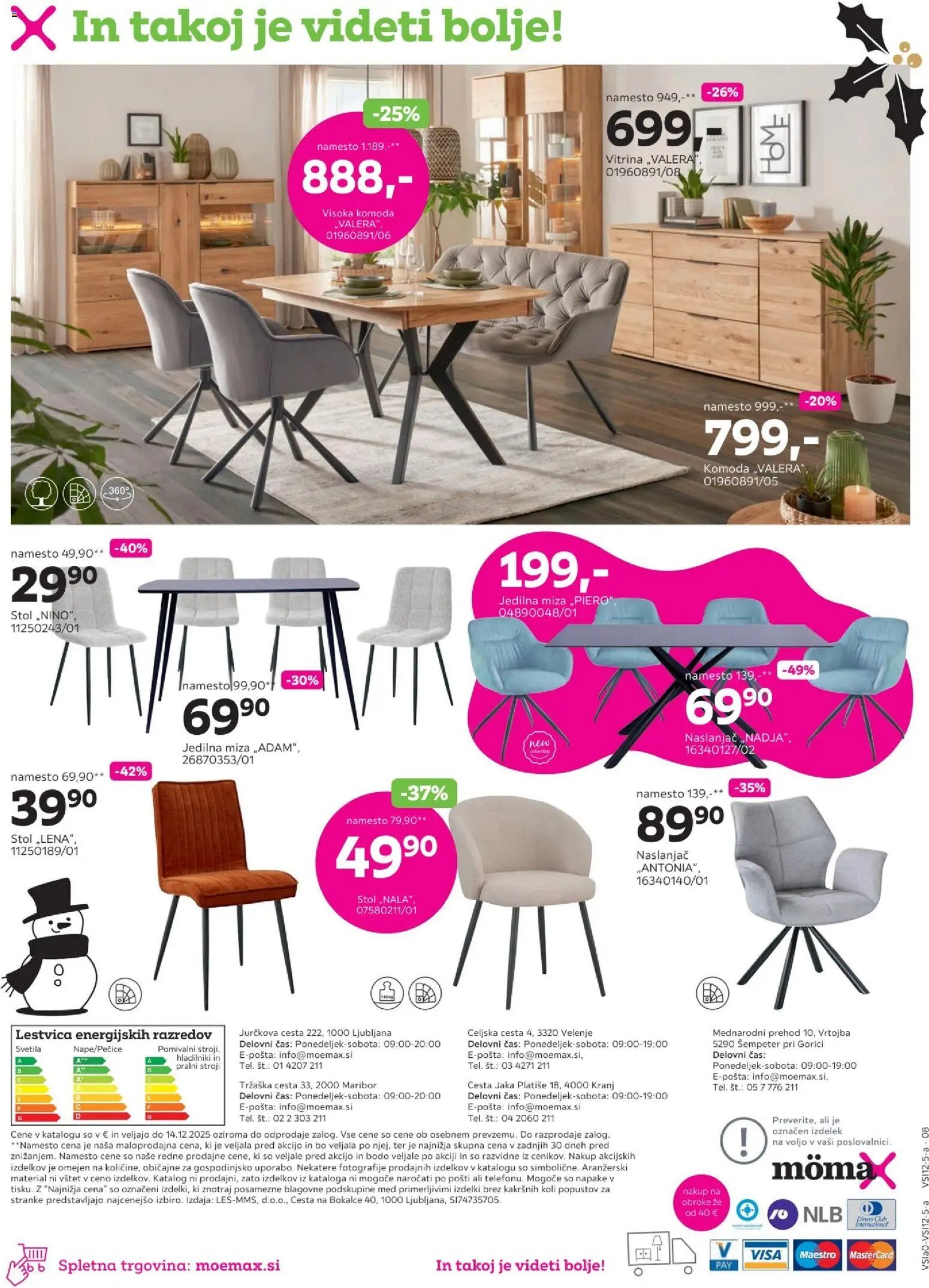 Mömax katalog do -40% popust na izbrano pohištvo (2025-12-01 - 2025-12-13)
