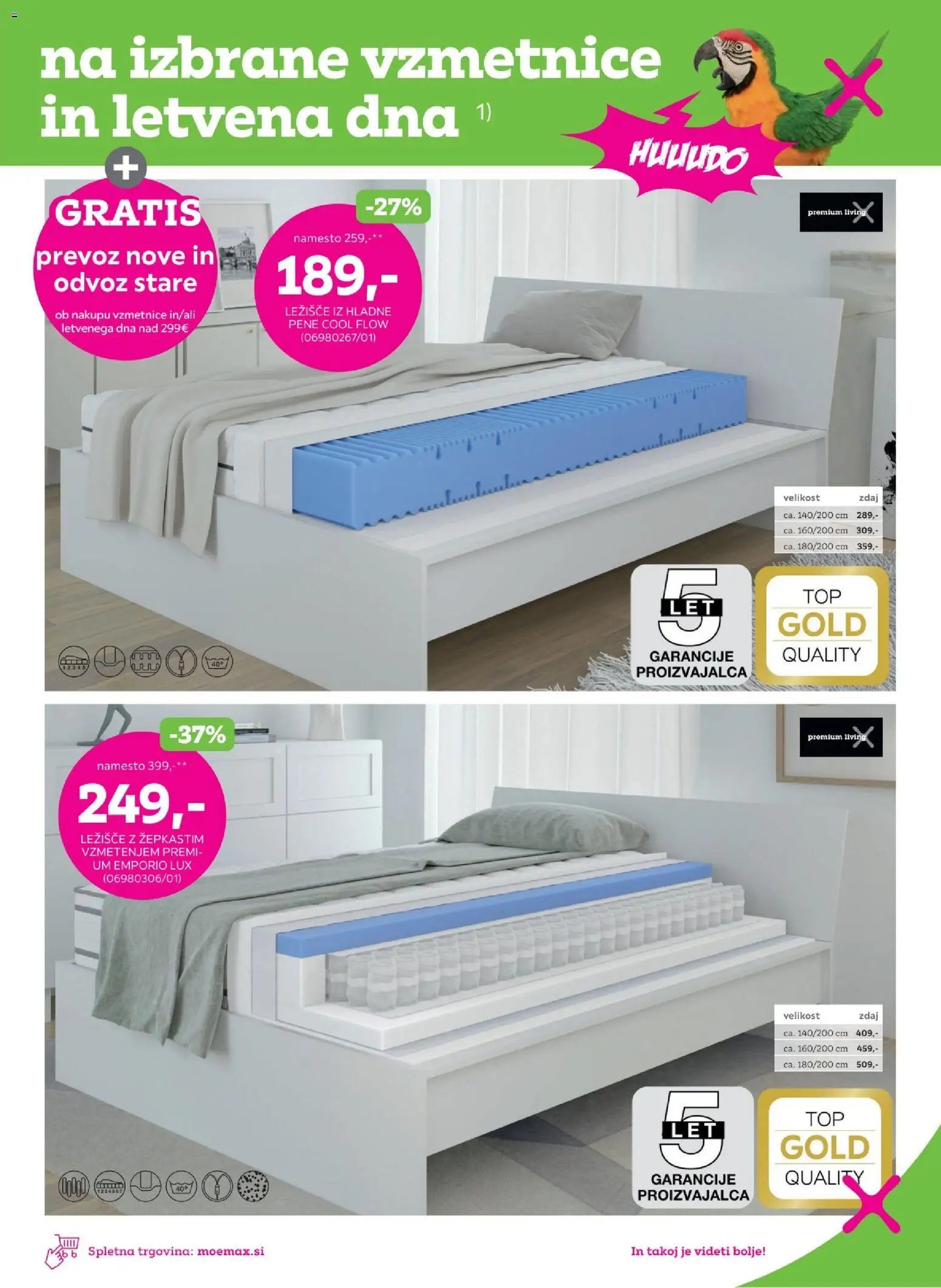 Mömax katalog vzmetnice