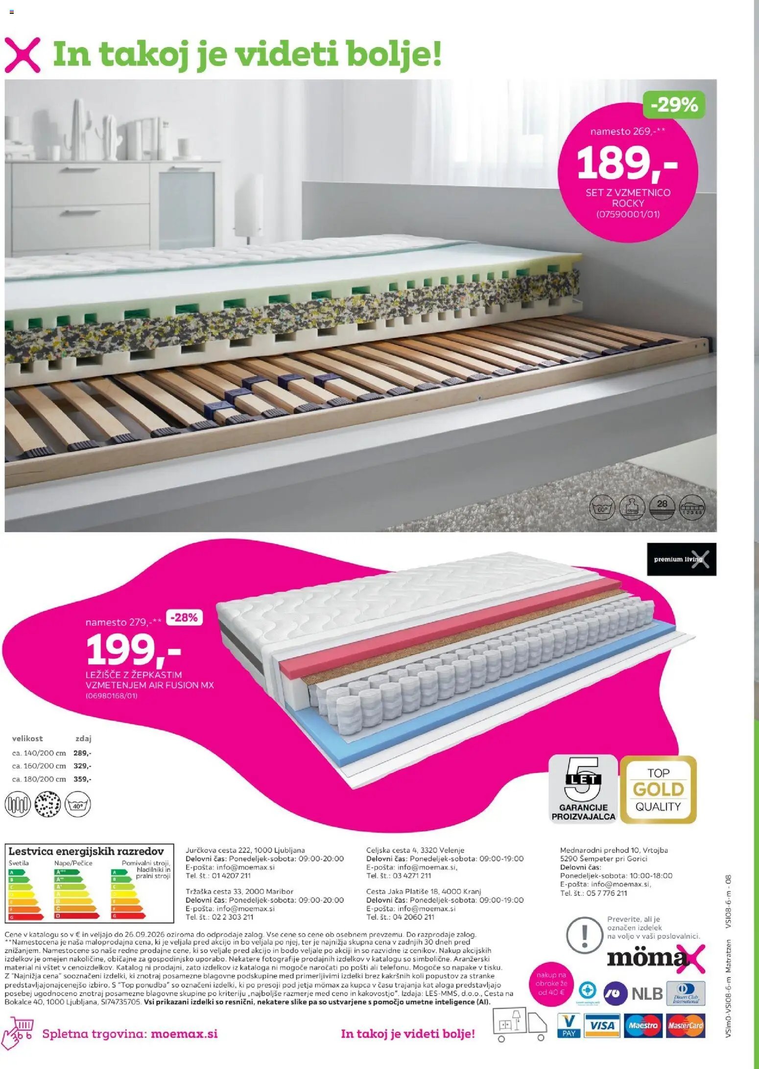 Mömax katalog vzmetnice