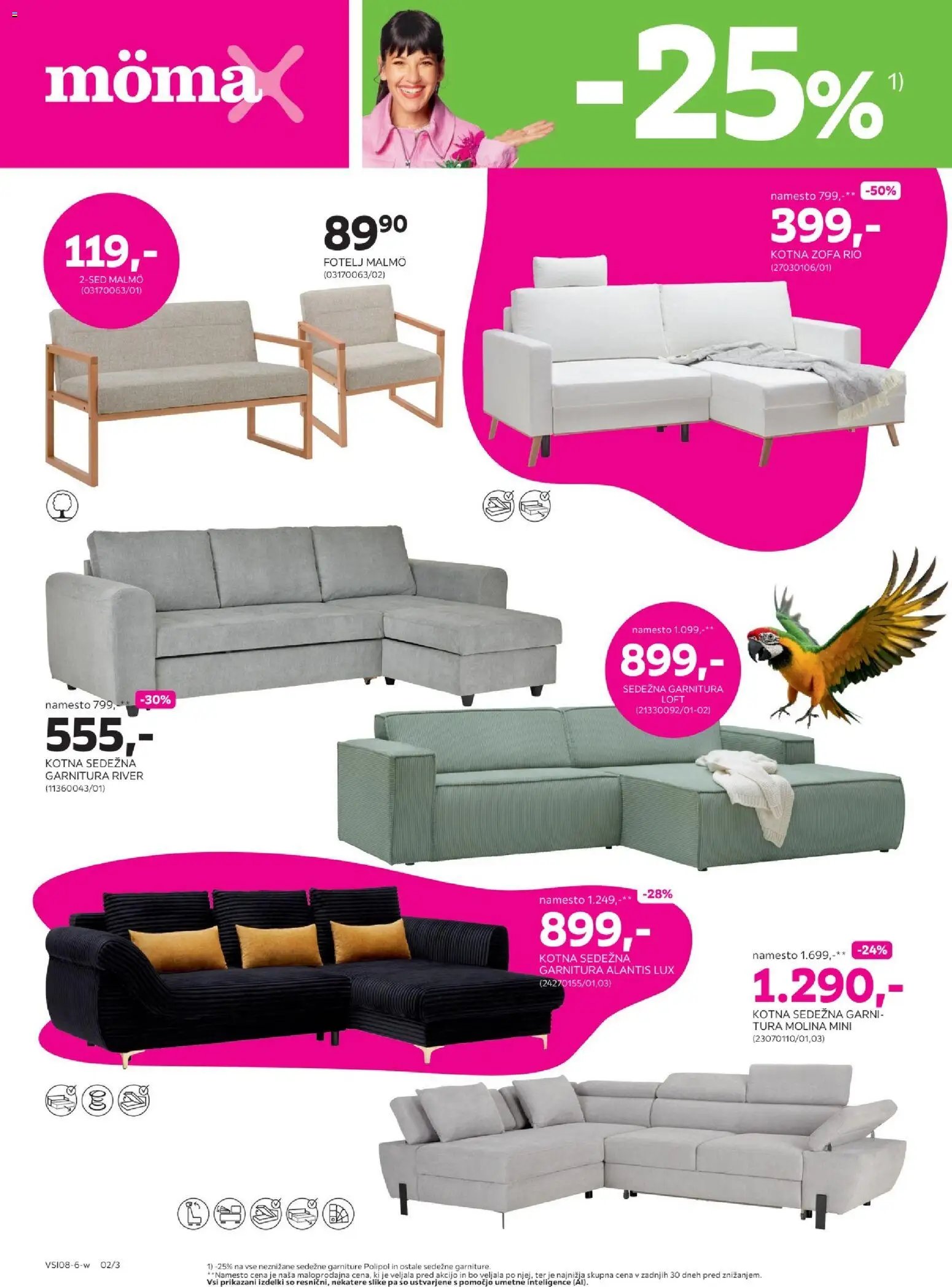 Mömax katalog sedežne garniture