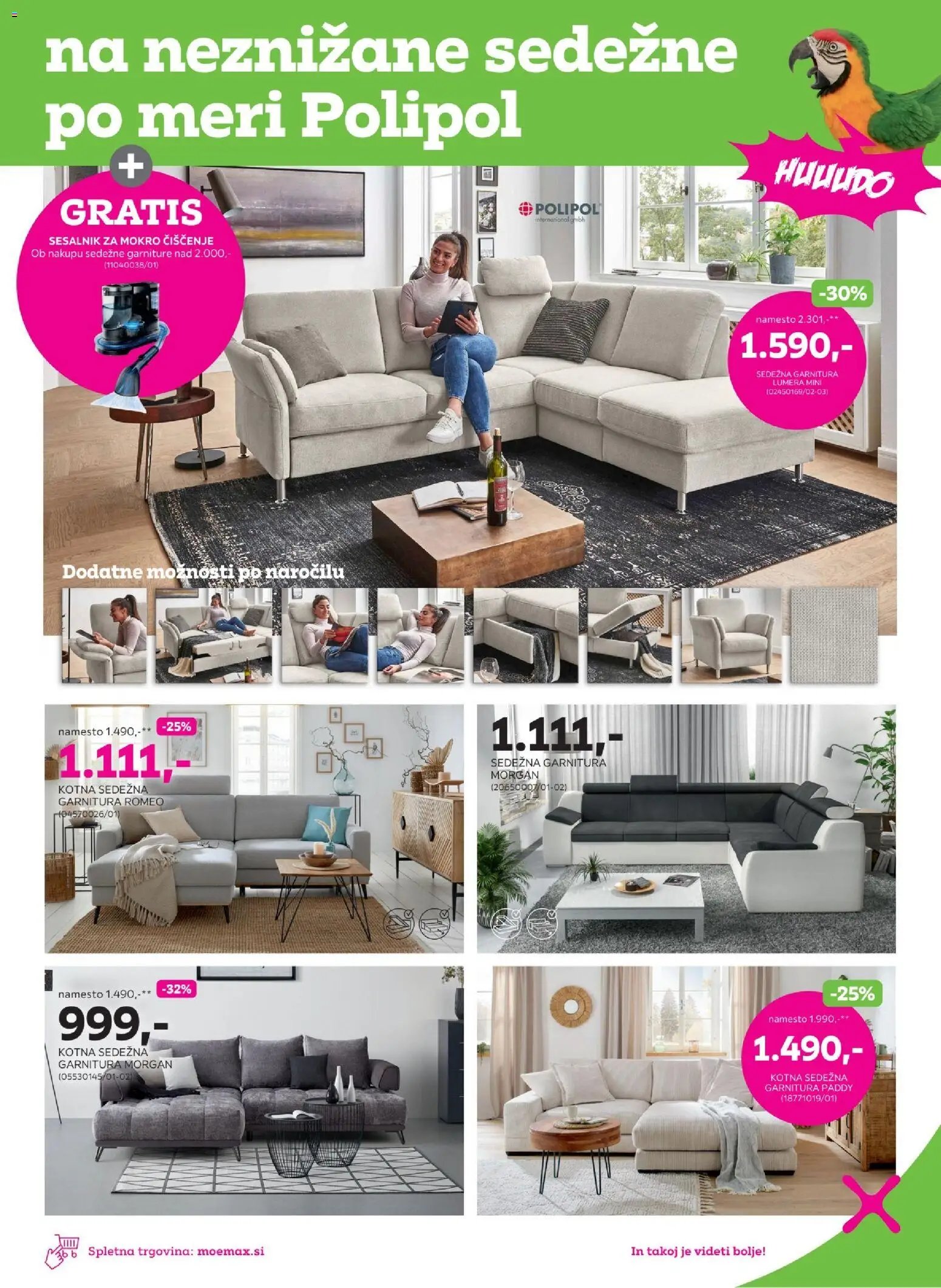 Mömax katalog sedežne garniture