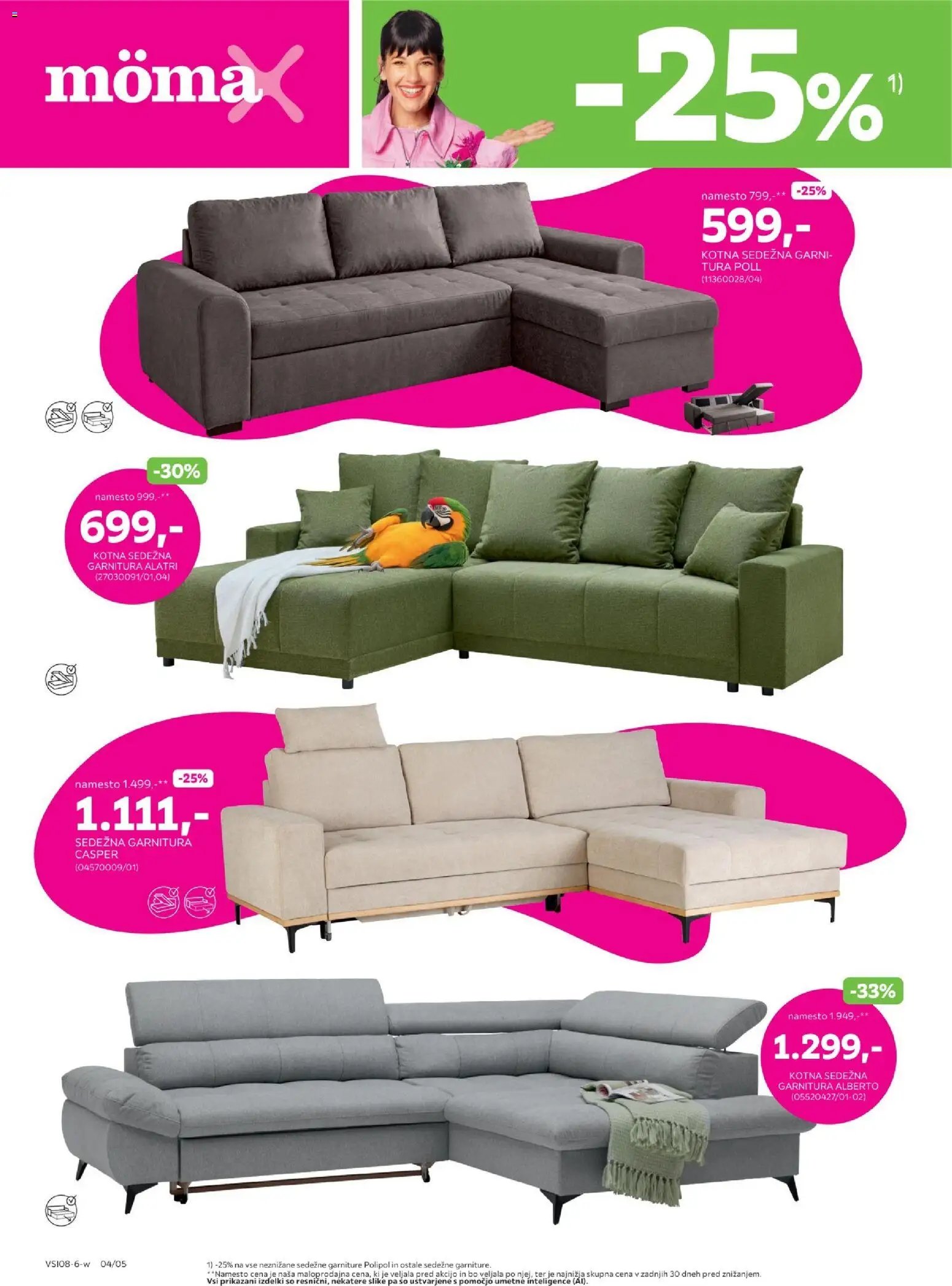 Mömax katalog sedežne garniture