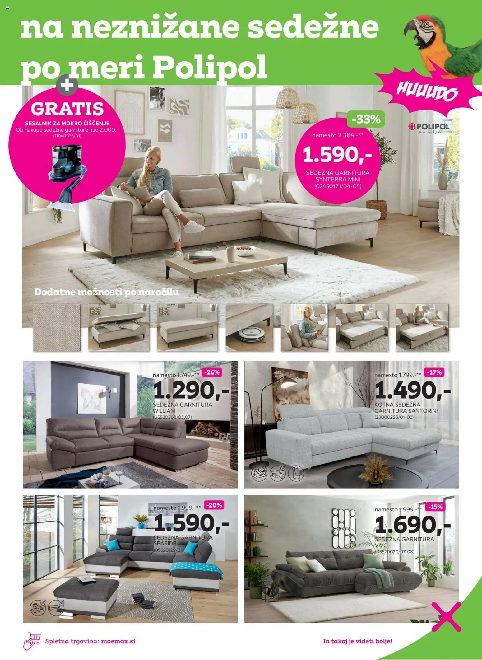 Mömax katalog sedežne garniture