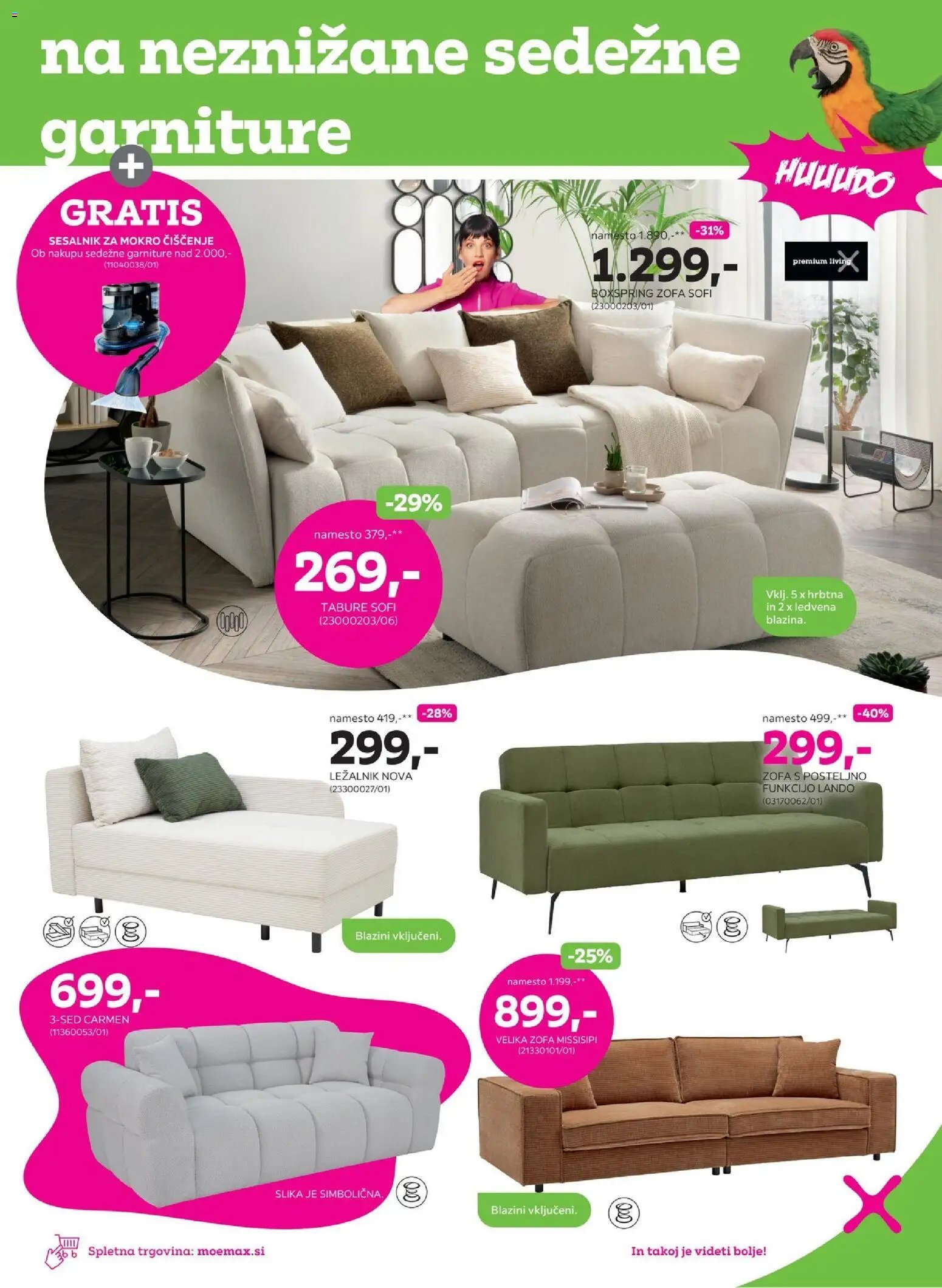 Mömax katalog sedežne garniture
