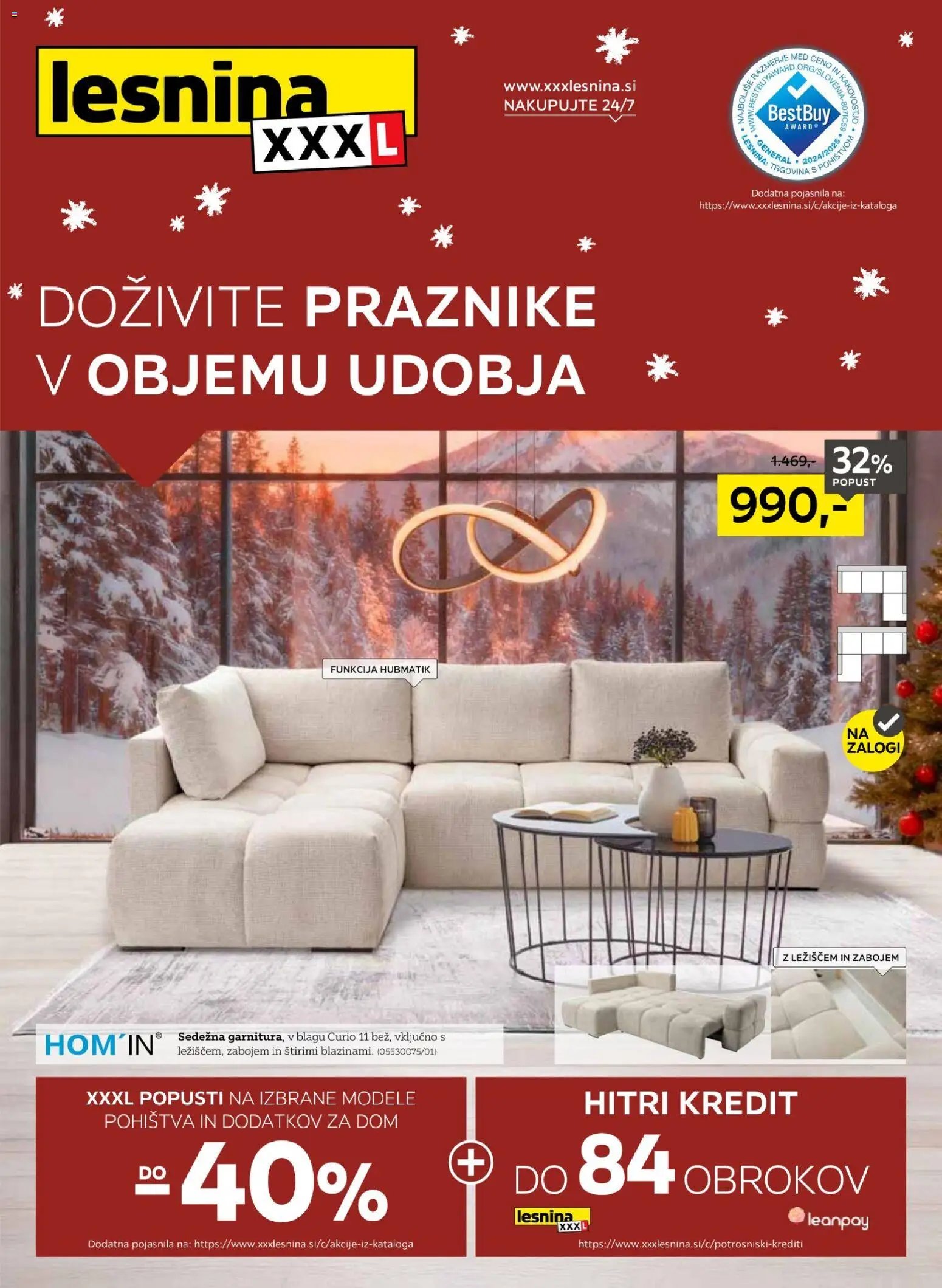 XXXL Lesnina katalog doživite praznike v objemu udobja (2025-12-01 - 2025-12-20)