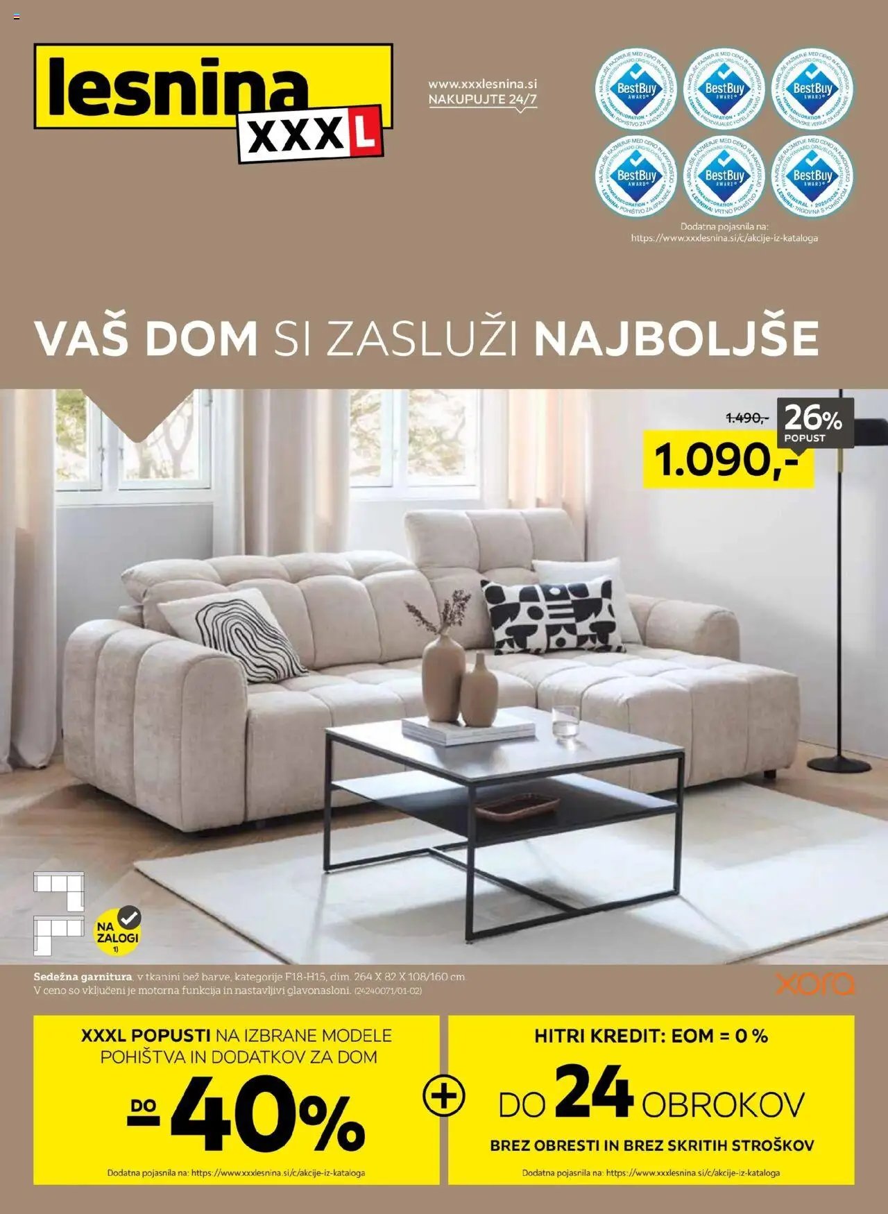 XXXL Lesnina katalog dom si zasluži najboljše (2025-09-15 - 2025-09-29)