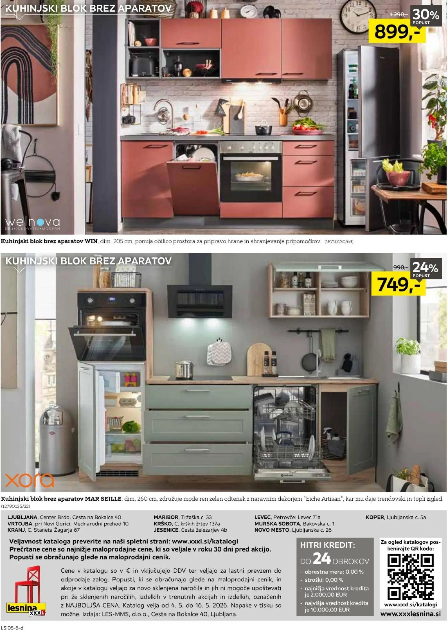 XXXL Lesnina katalog ponudba kuhinj (2026-05-05 - 2026-05-16)