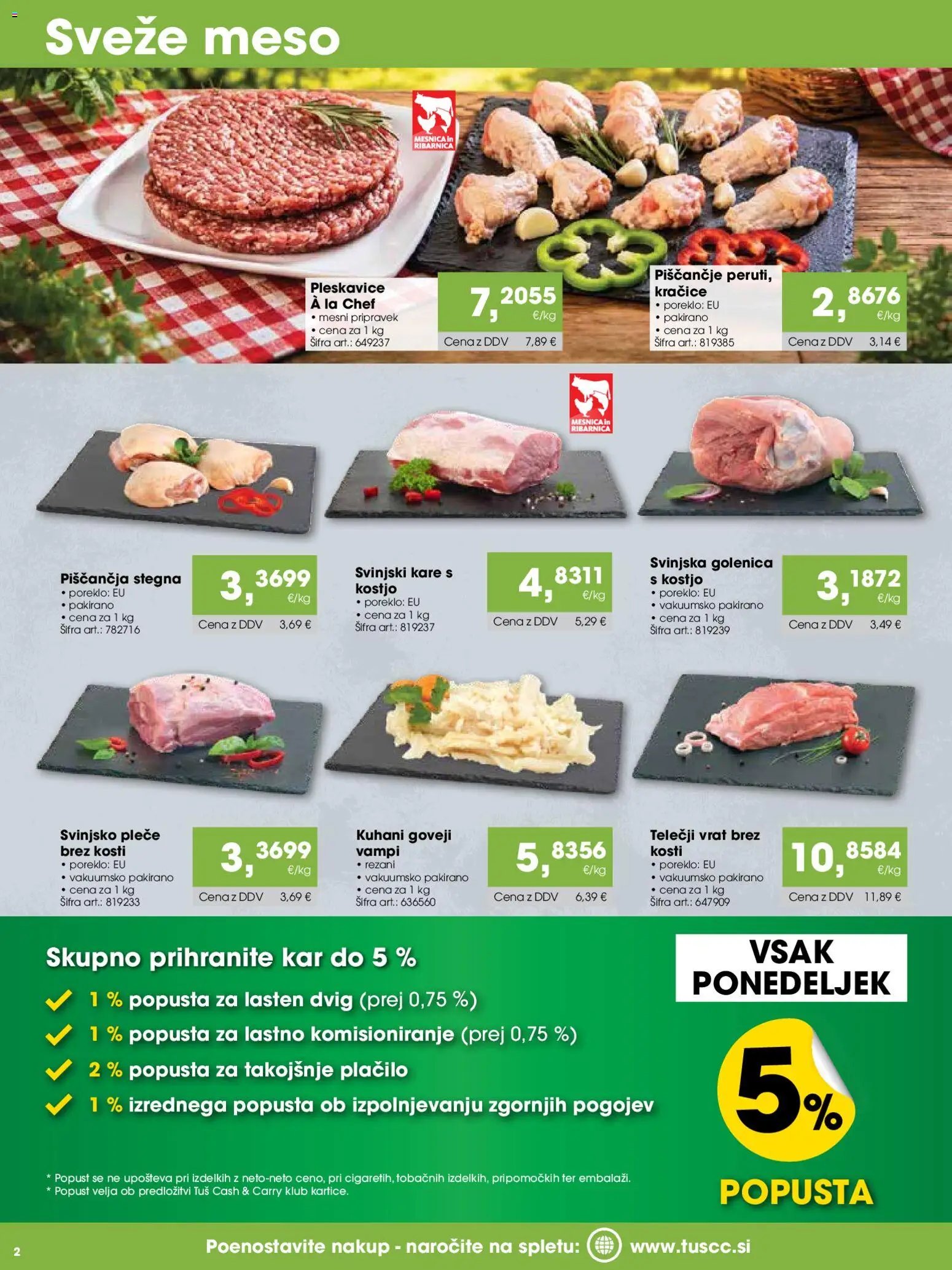 Tuš katalog cash&carry gostinec