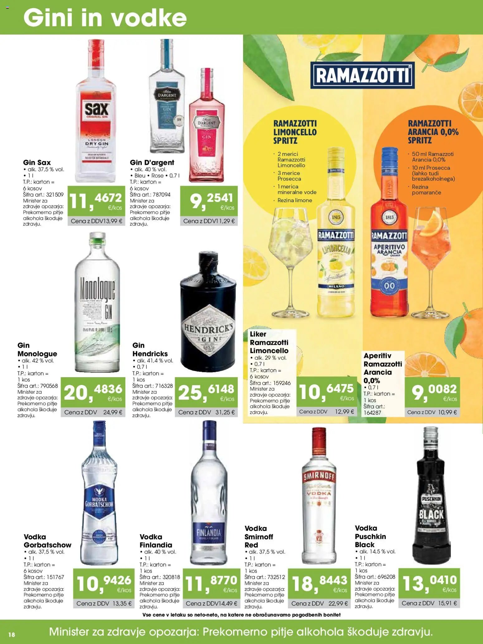 Tuš katalog cash&carry gostinec