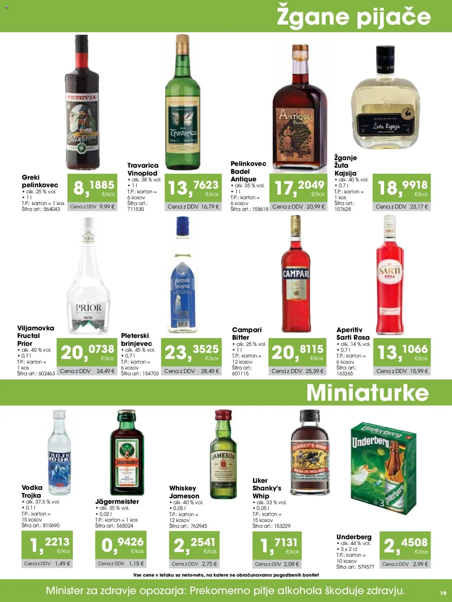 Tuš katalog cash&carry gostinec