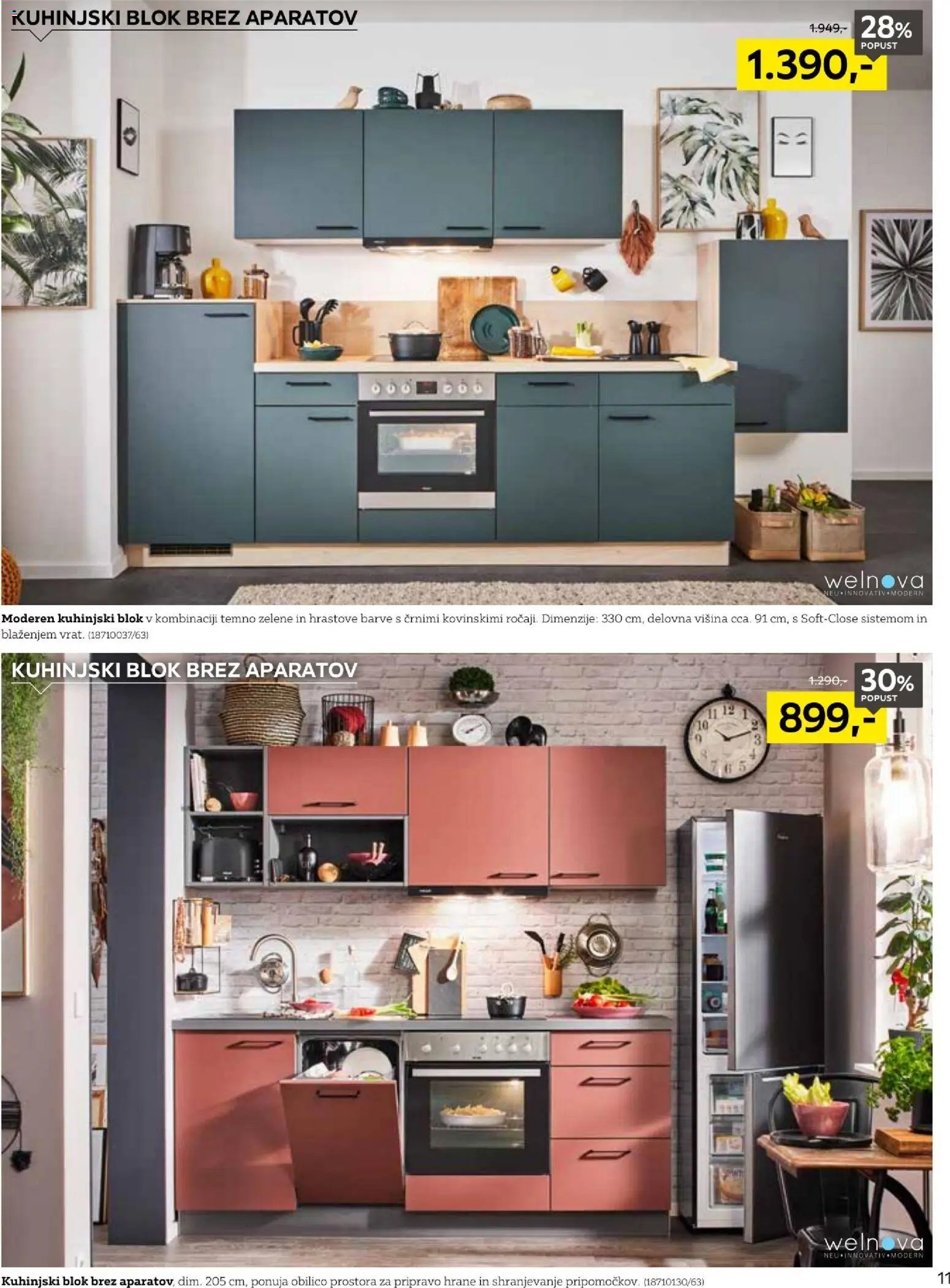XXXL Lesnina katalog izbira kuhinj
