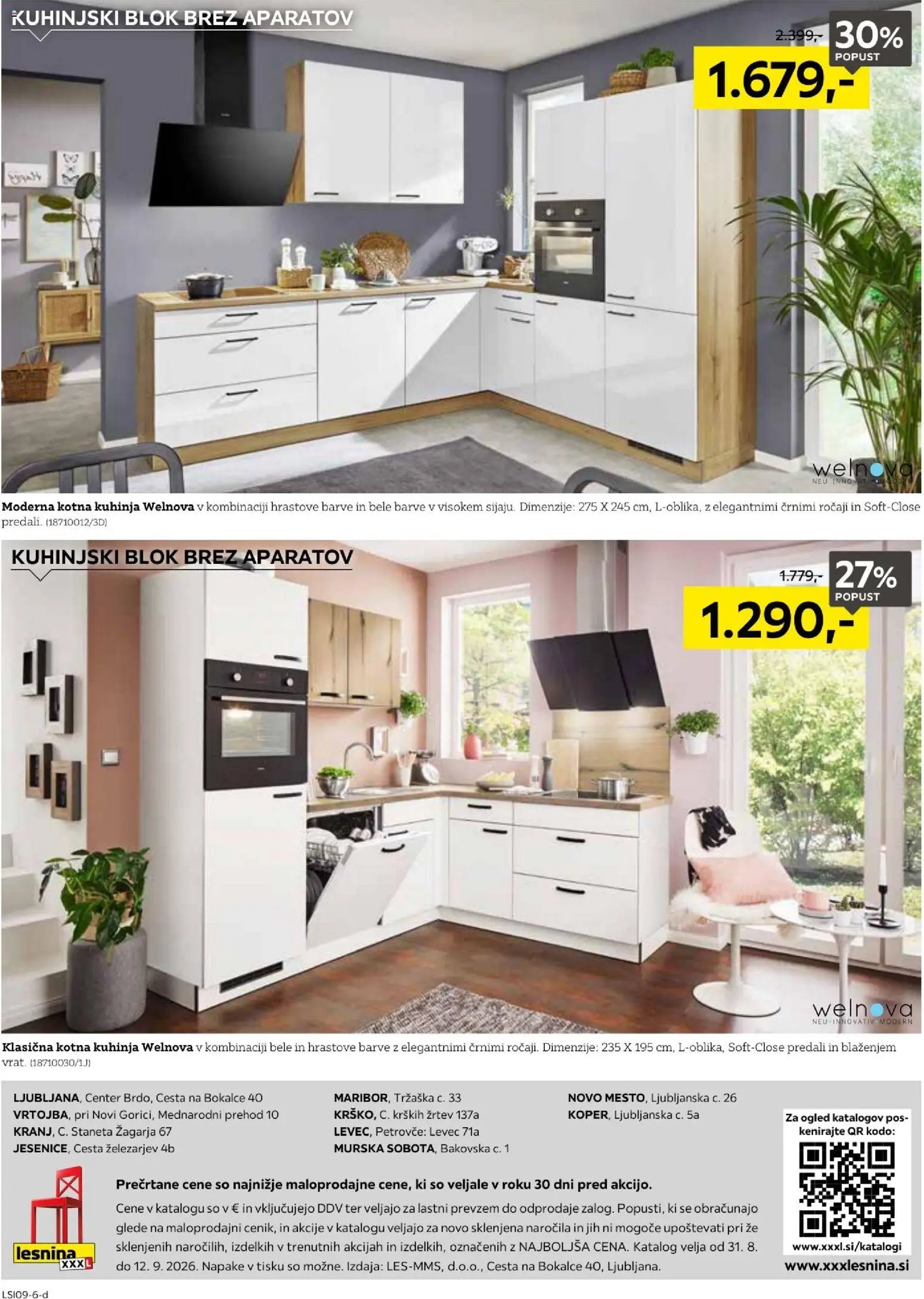 XXXL Lesnina katalog izbira kuhinj