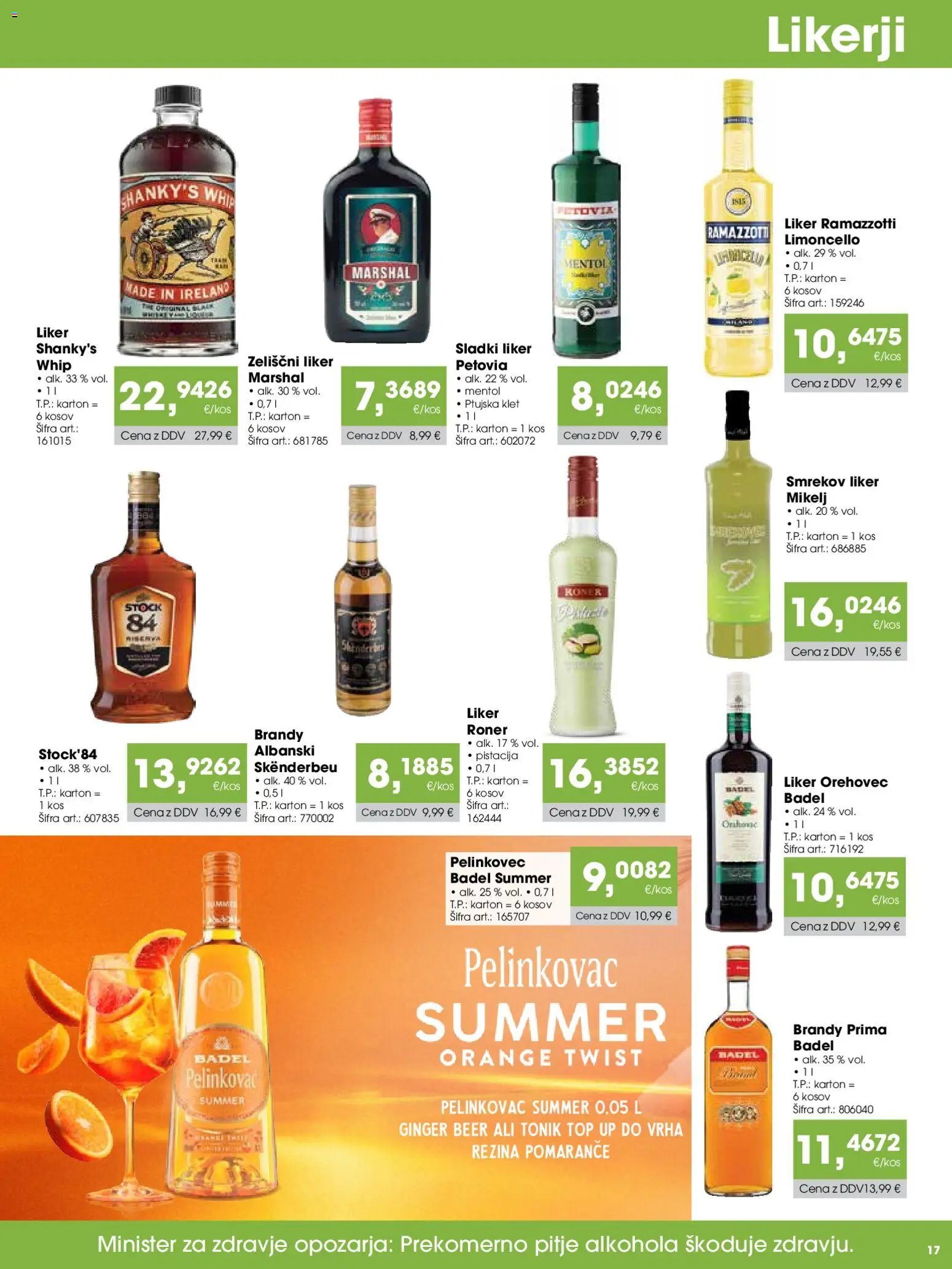 Tuš katalog cash&carry gostinec