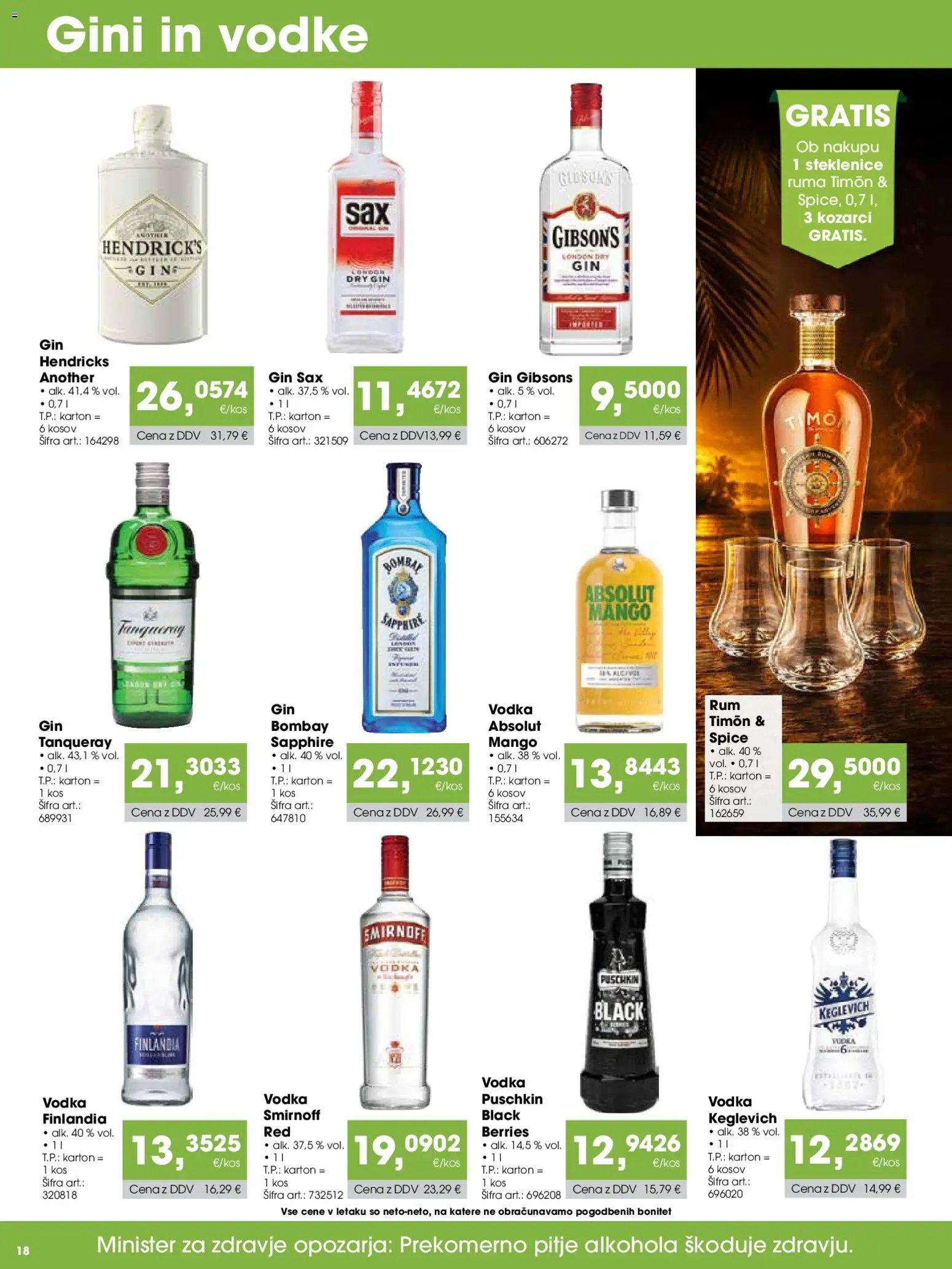 Tuš katalog cash&carry gostinec