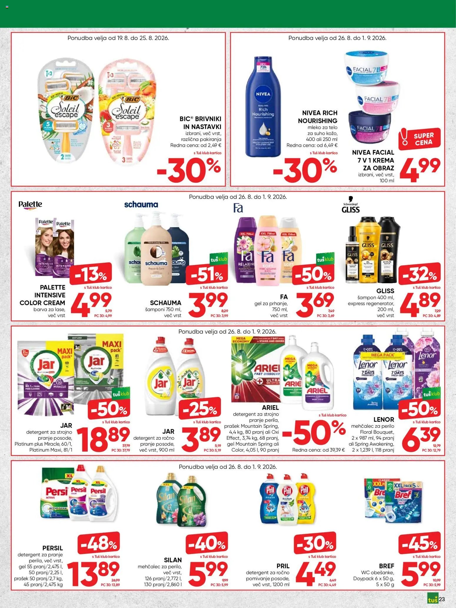 Tuš katalog