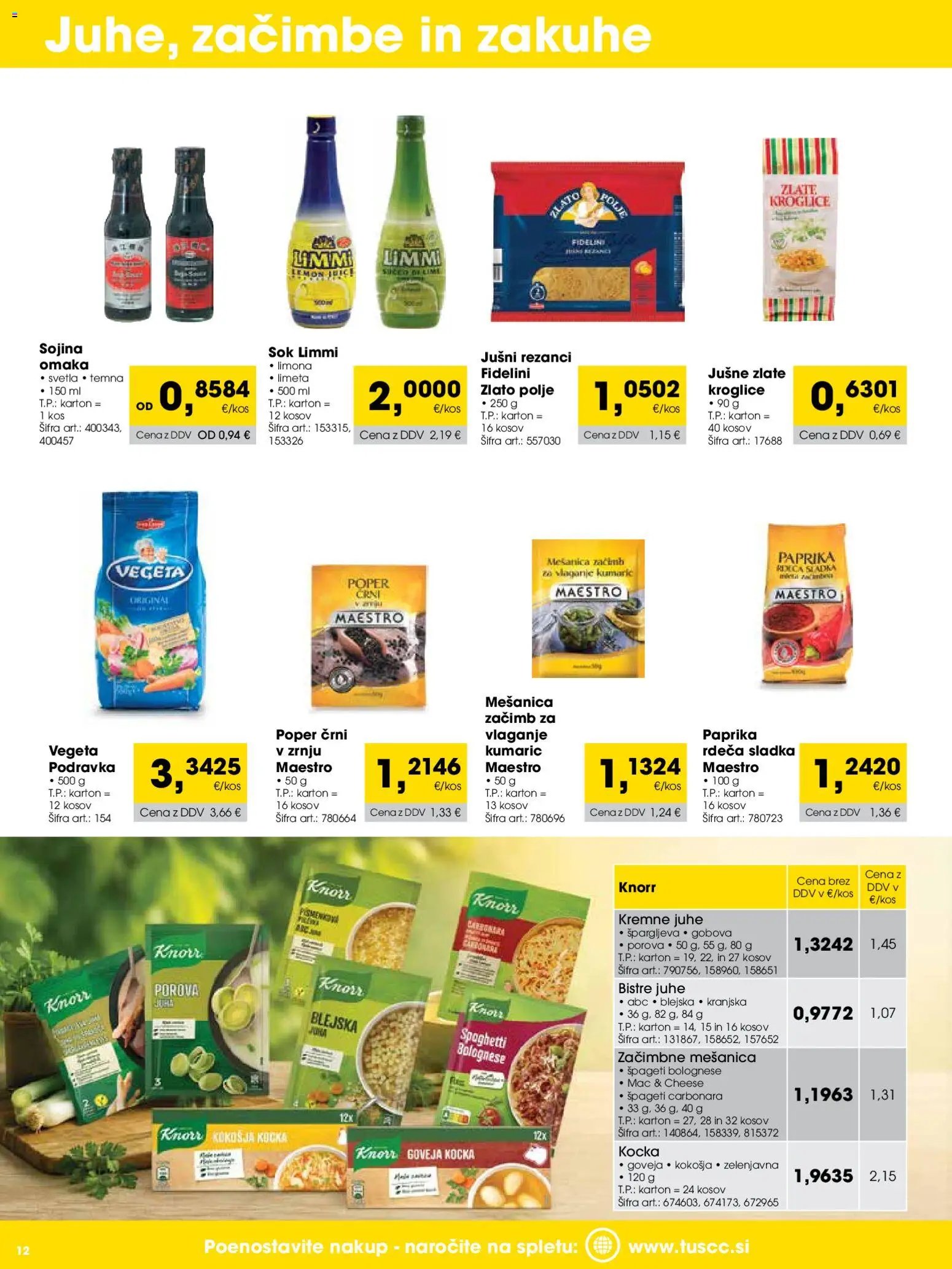 Tuš katalog cash&carry trgovec