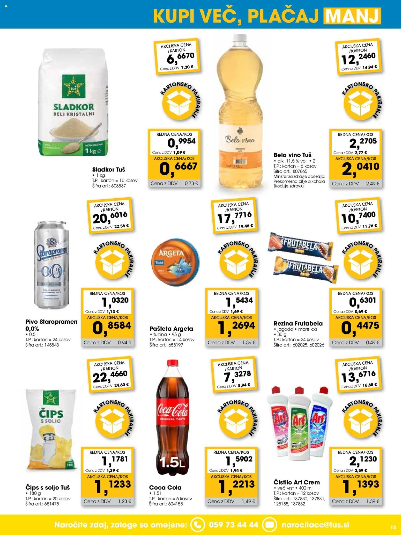 Tuš katalog cash&carry trgovec