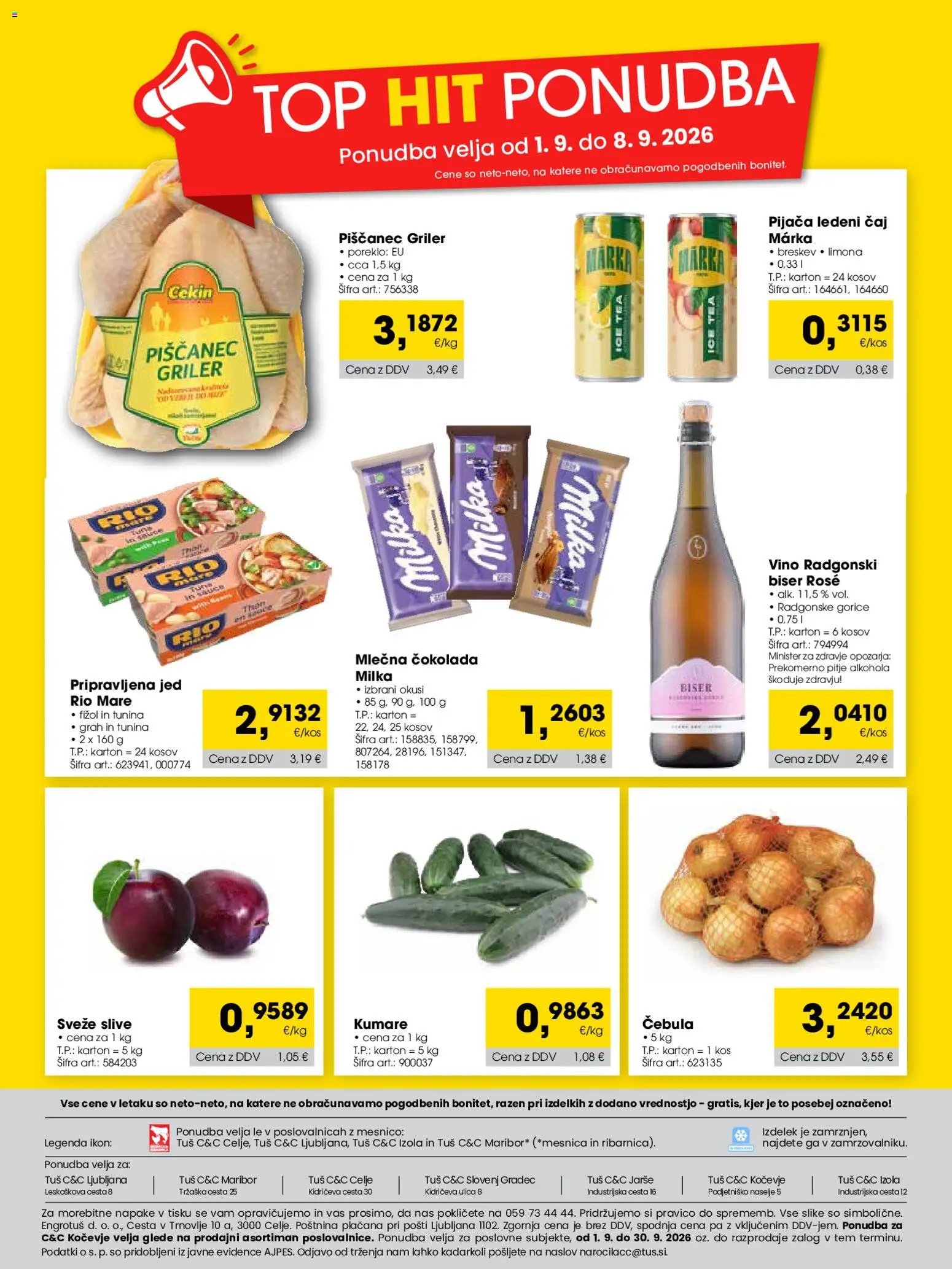 Tuš katalog cash&carry trgovec