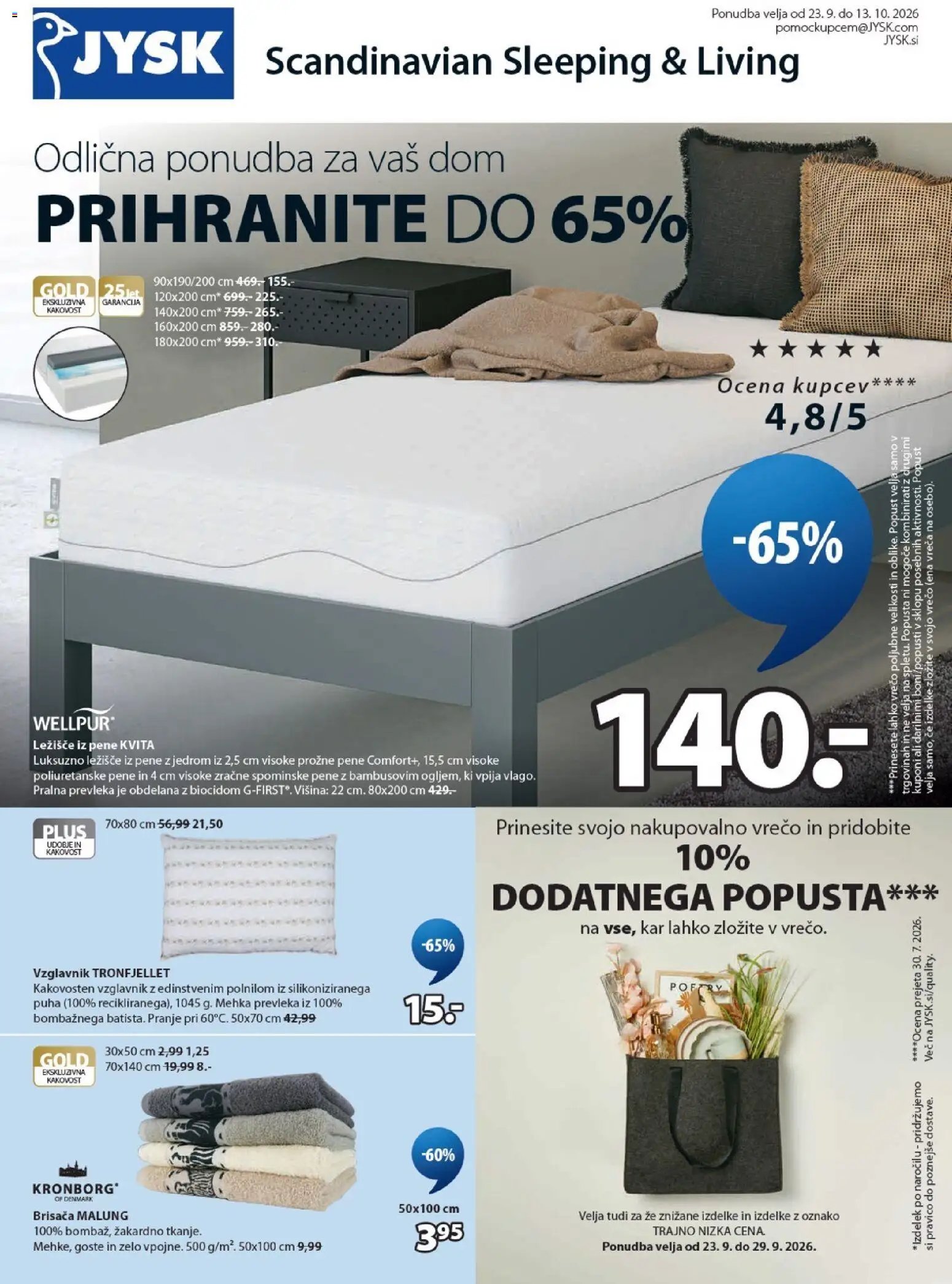 JYSK - Katalog prihranite do 65%