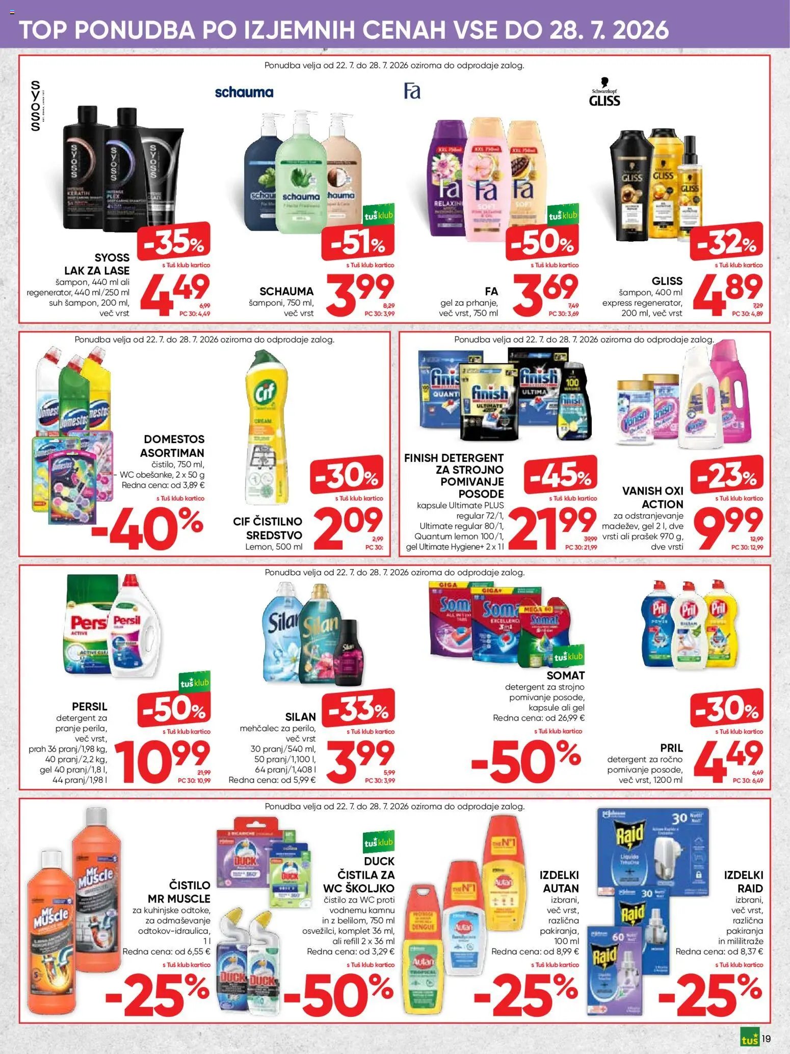 Tuš katalog