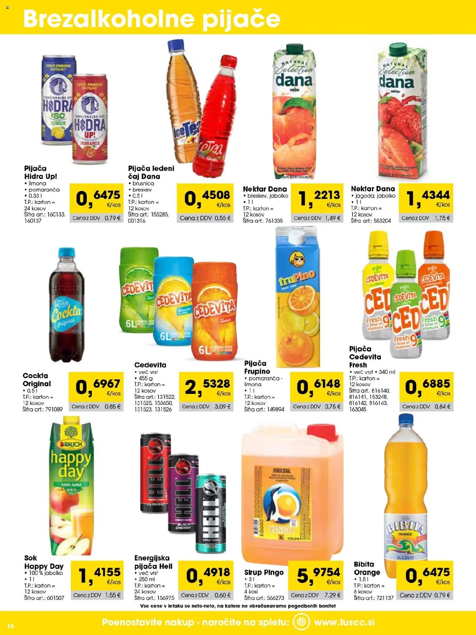 Tuš katalog cash&carry trgovec