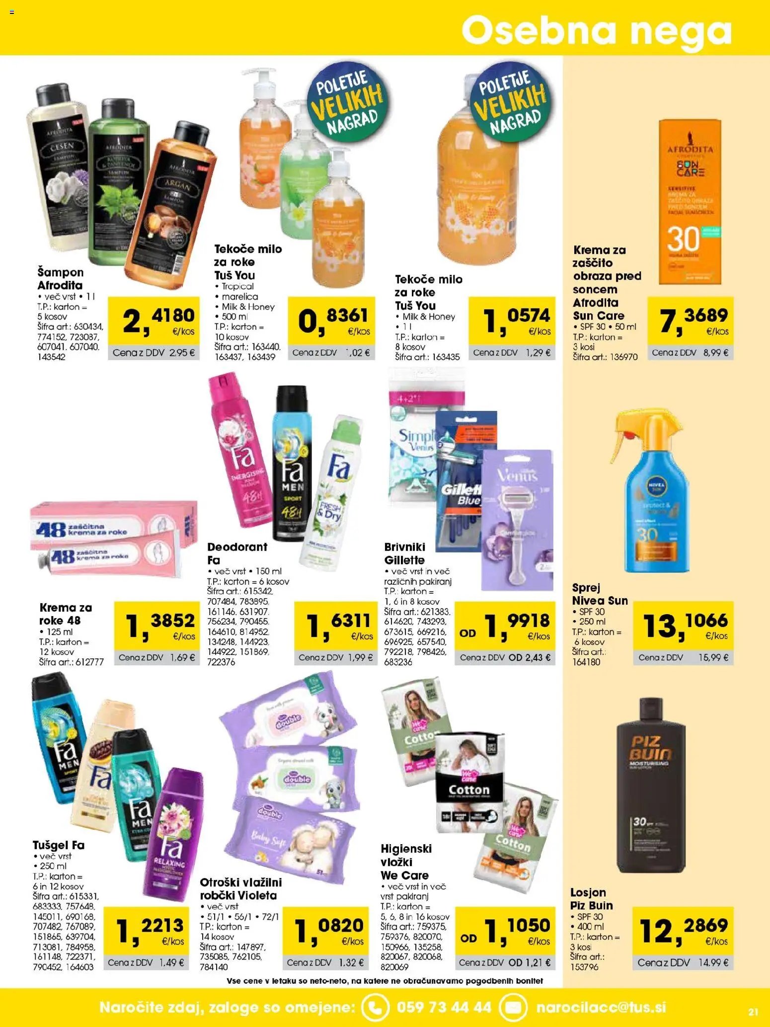 Tuš katalog cash&carry trgovec
