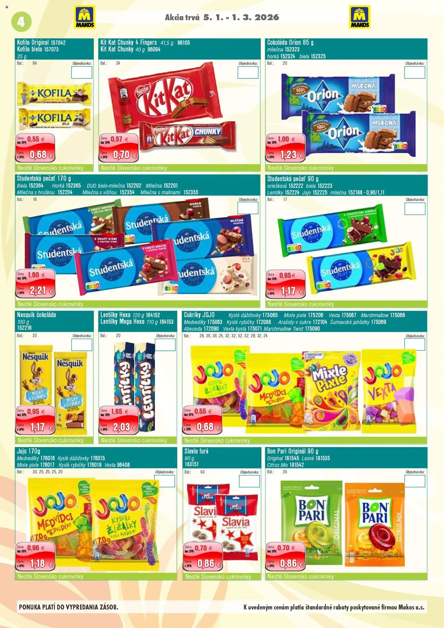 Makos veľkoobchod (2026-01-05 - 2026-03-01) | 4