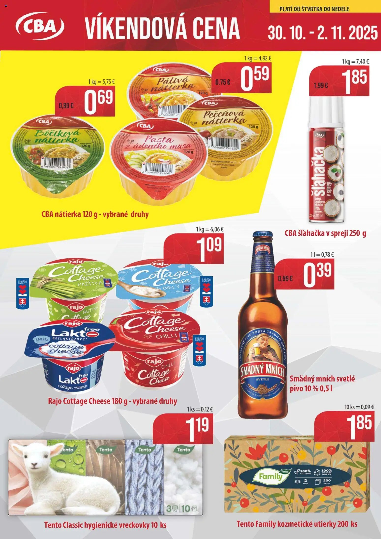 Nitrazdroj víkendové ceny CBA (2025-10-30 - 2025-11-02) | 1
