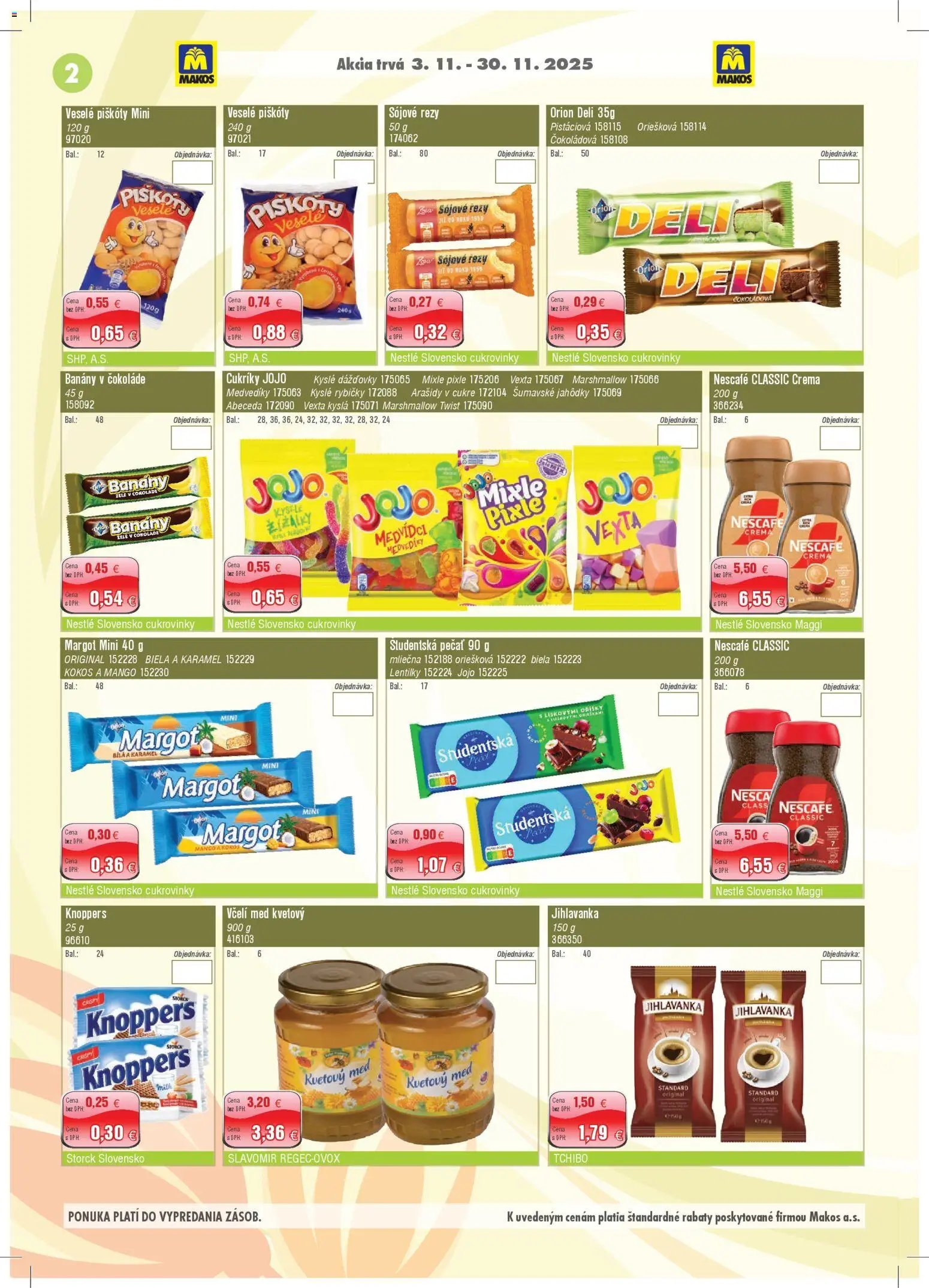 Makos veľkoobchod (2025-11-03 - 2025-11-30) | 2