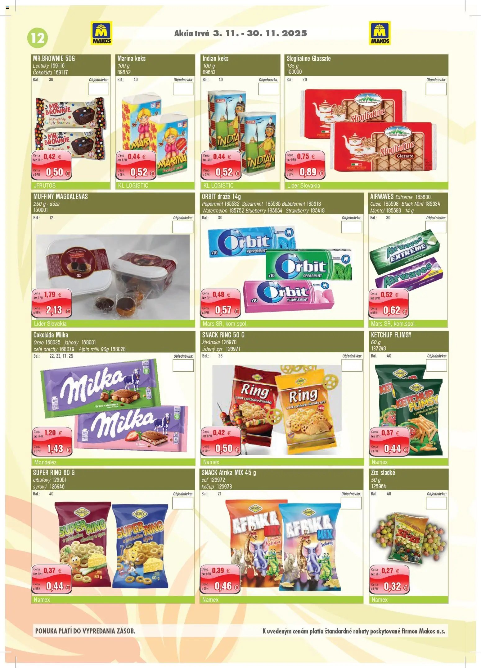 Makos veľkoobchod (2025-11-03 - 2025-11-30) | 12