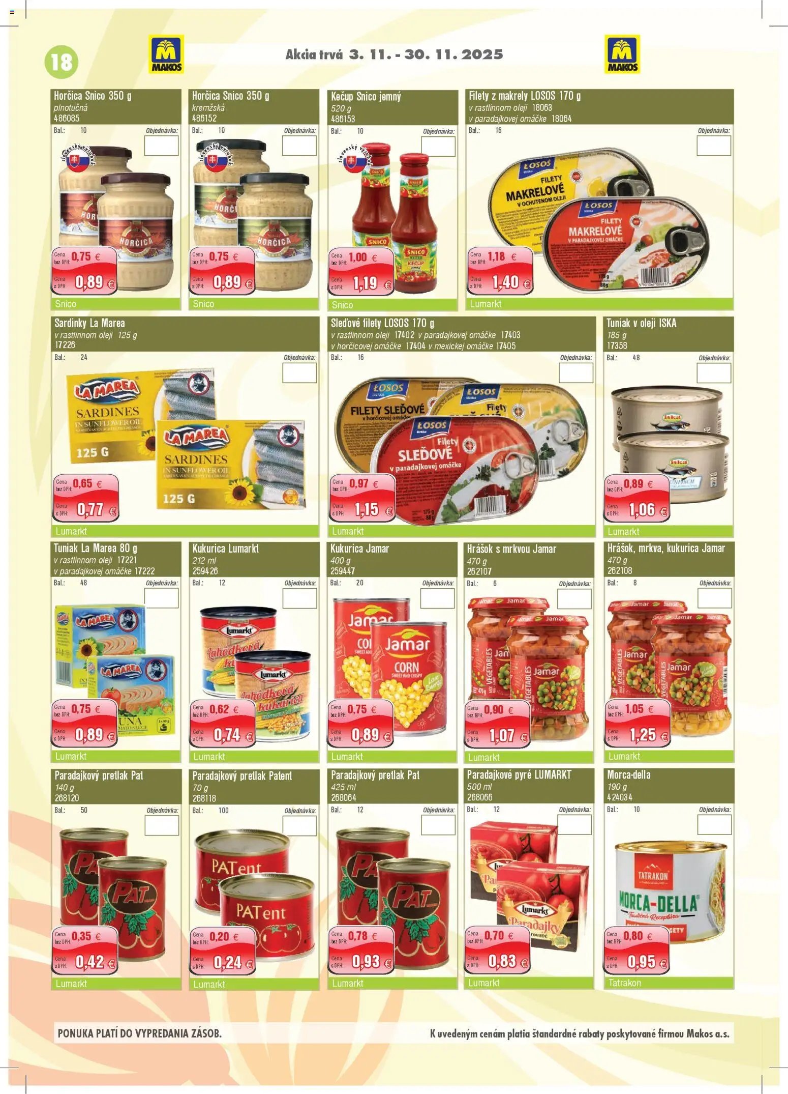 Makos veľkoobchod (2025-11-03 - 2025-11-30) | 18
