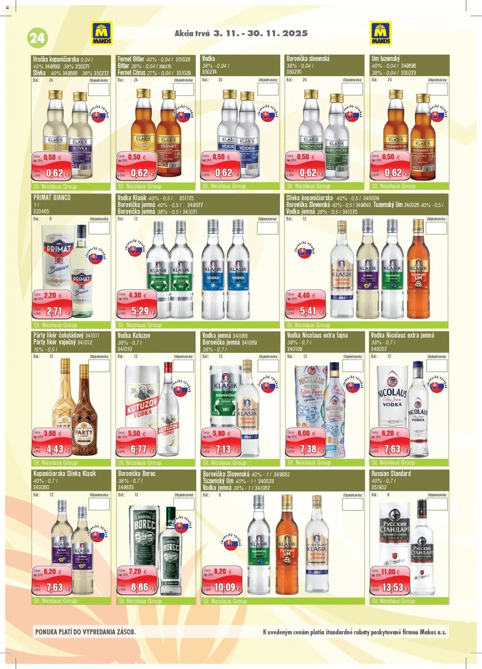 Makos veľkoobchod (2025-11-03 - 2025-11-30) | 24