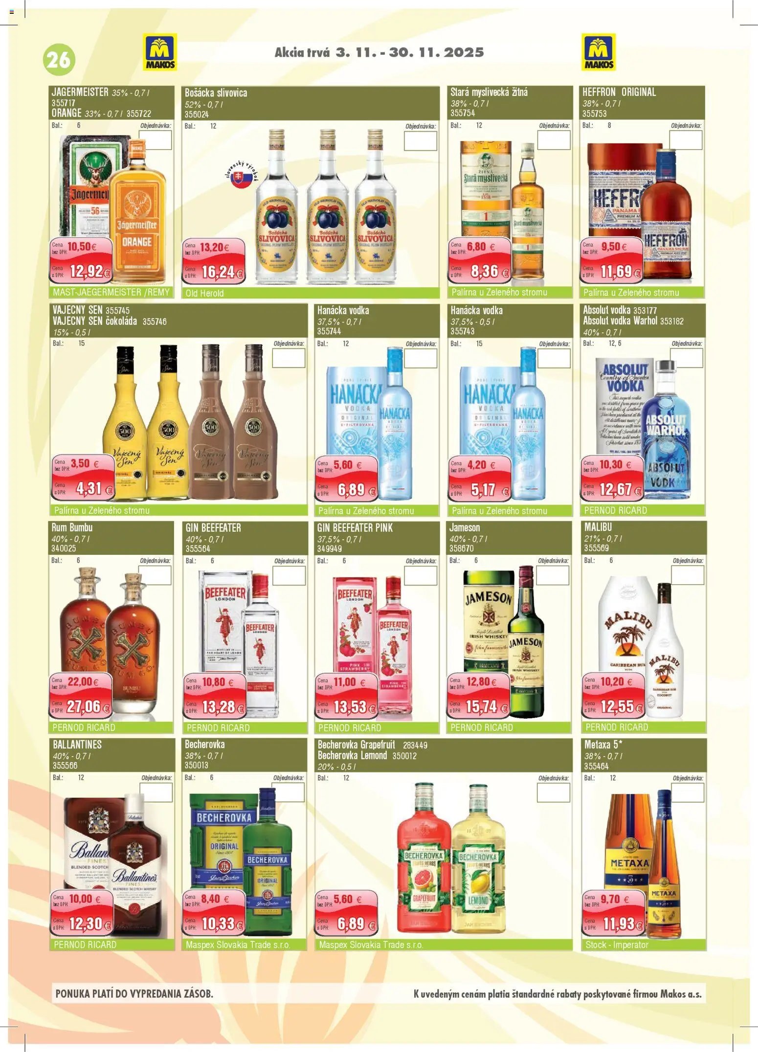 Makos veľkoobchod (2025-11-03 - 2025-11-30) | 26