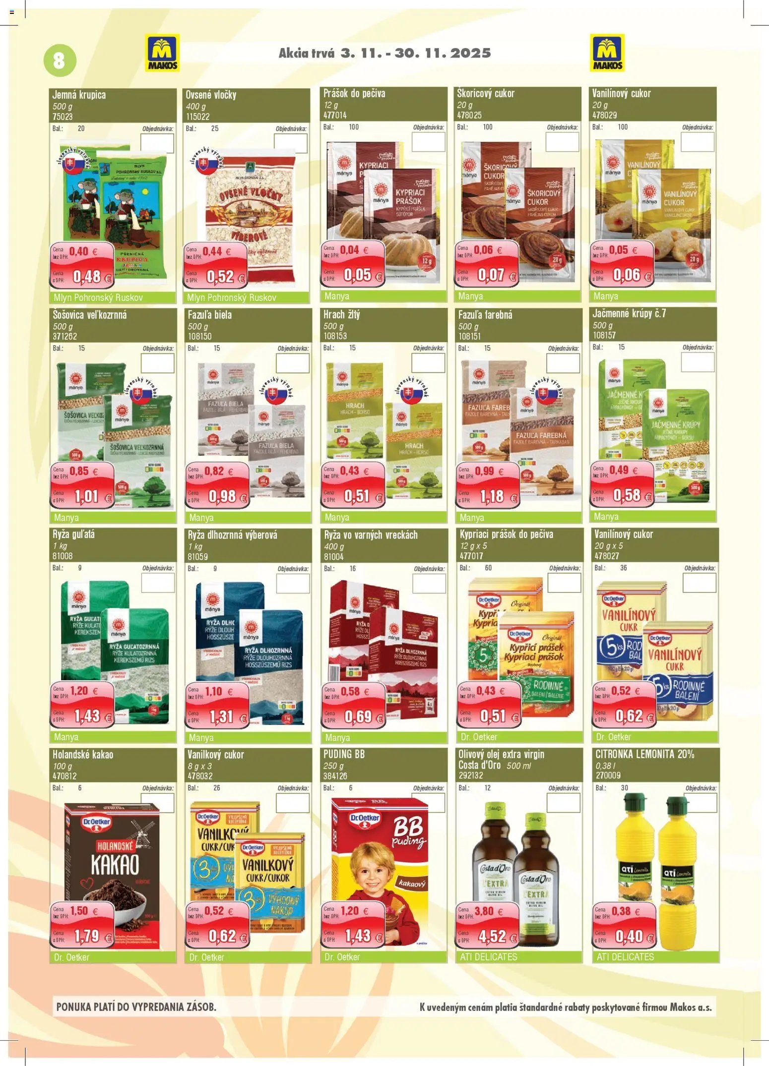 Makos veľkoobchod (2025-11-03 - 2025-11-30) | 8