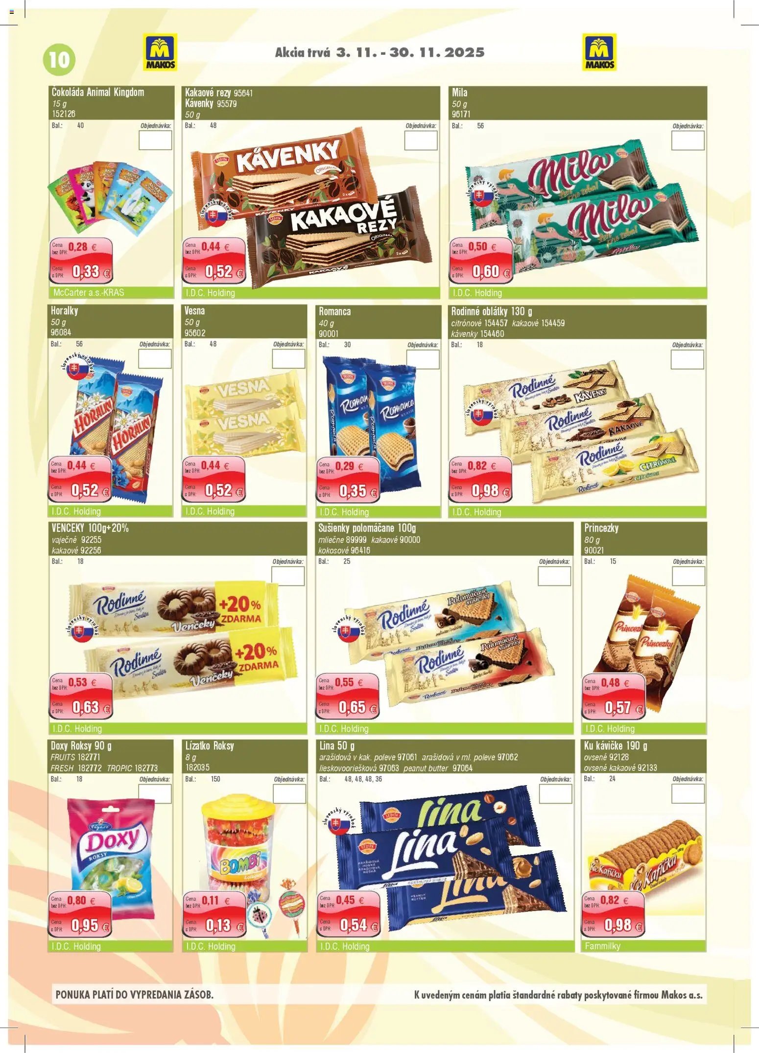 Makos veľkoobchod (2025-11-03 - 2025-11-30) | 10