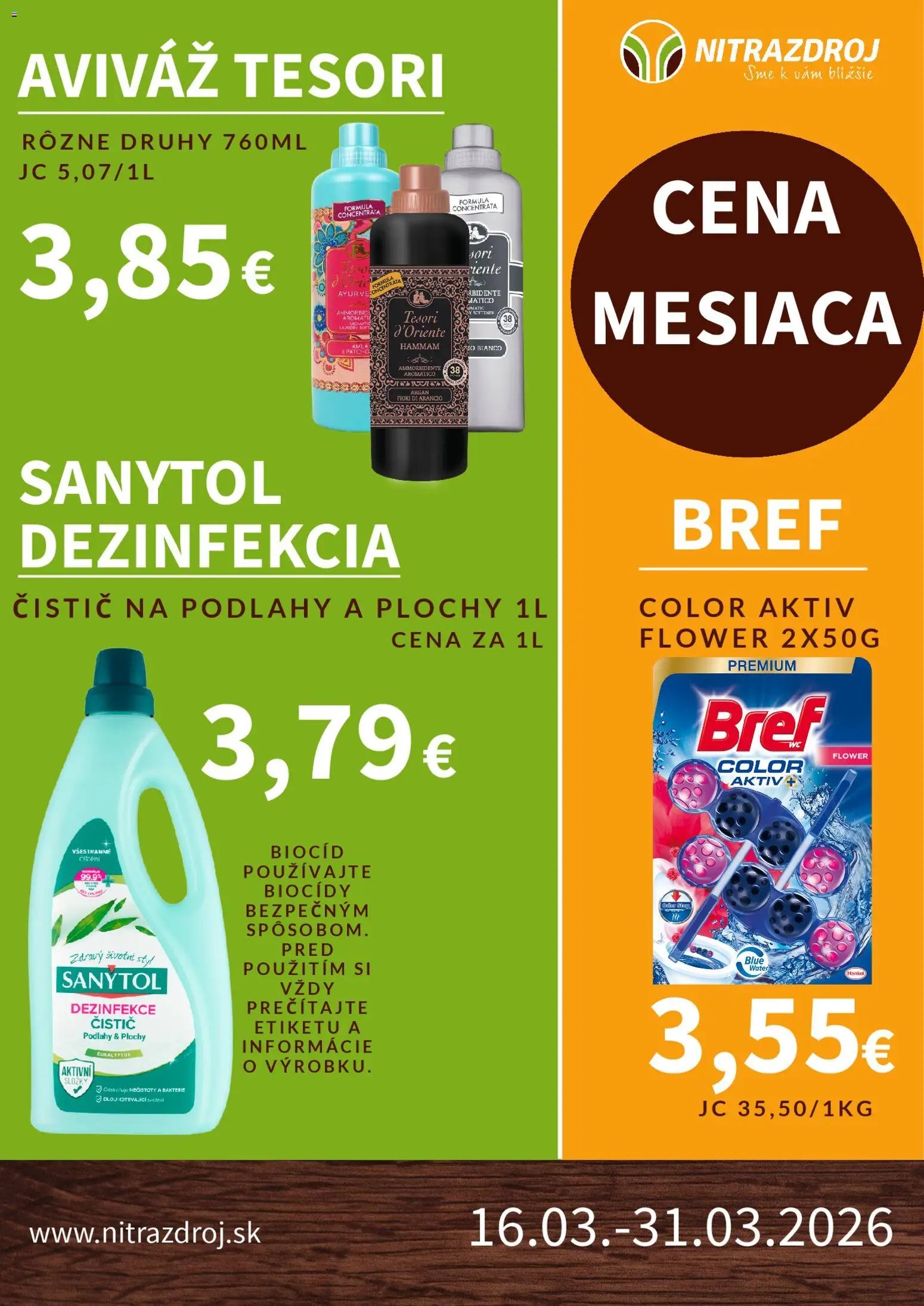 Nitrazdroj cena mesiaca (2026-03-16 - 2026-03-31) | 1