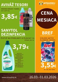 Nitrazdroj cena mesiaca (2026-03-16 - 2026-03-31)