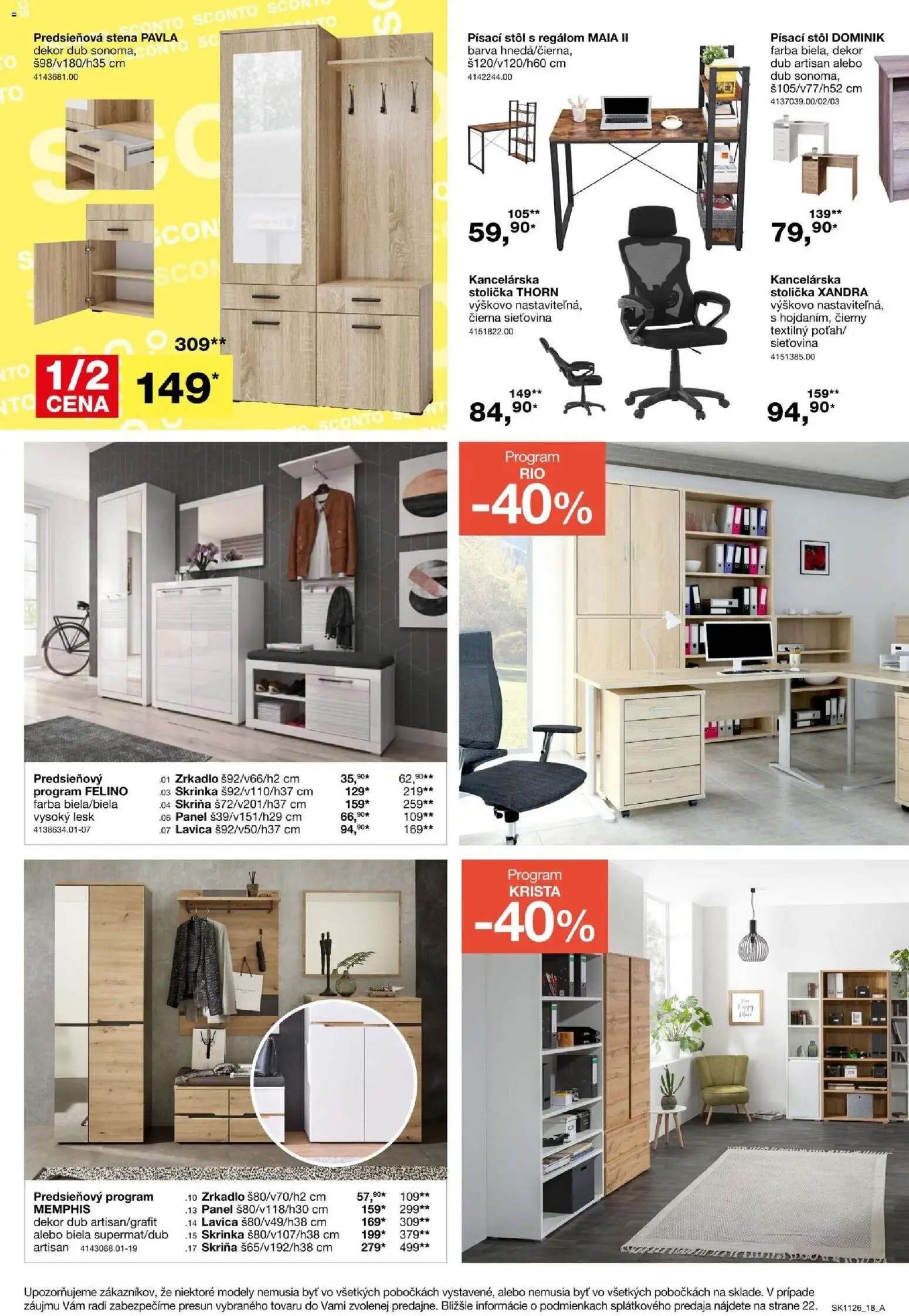 Sconto nábytok leták