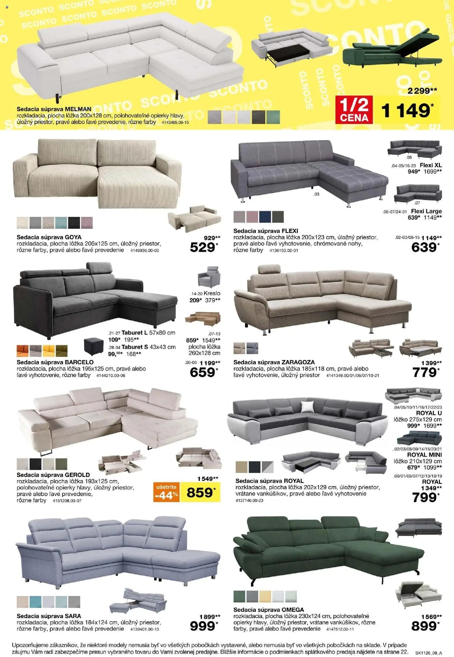 Sconto nábytok leták
