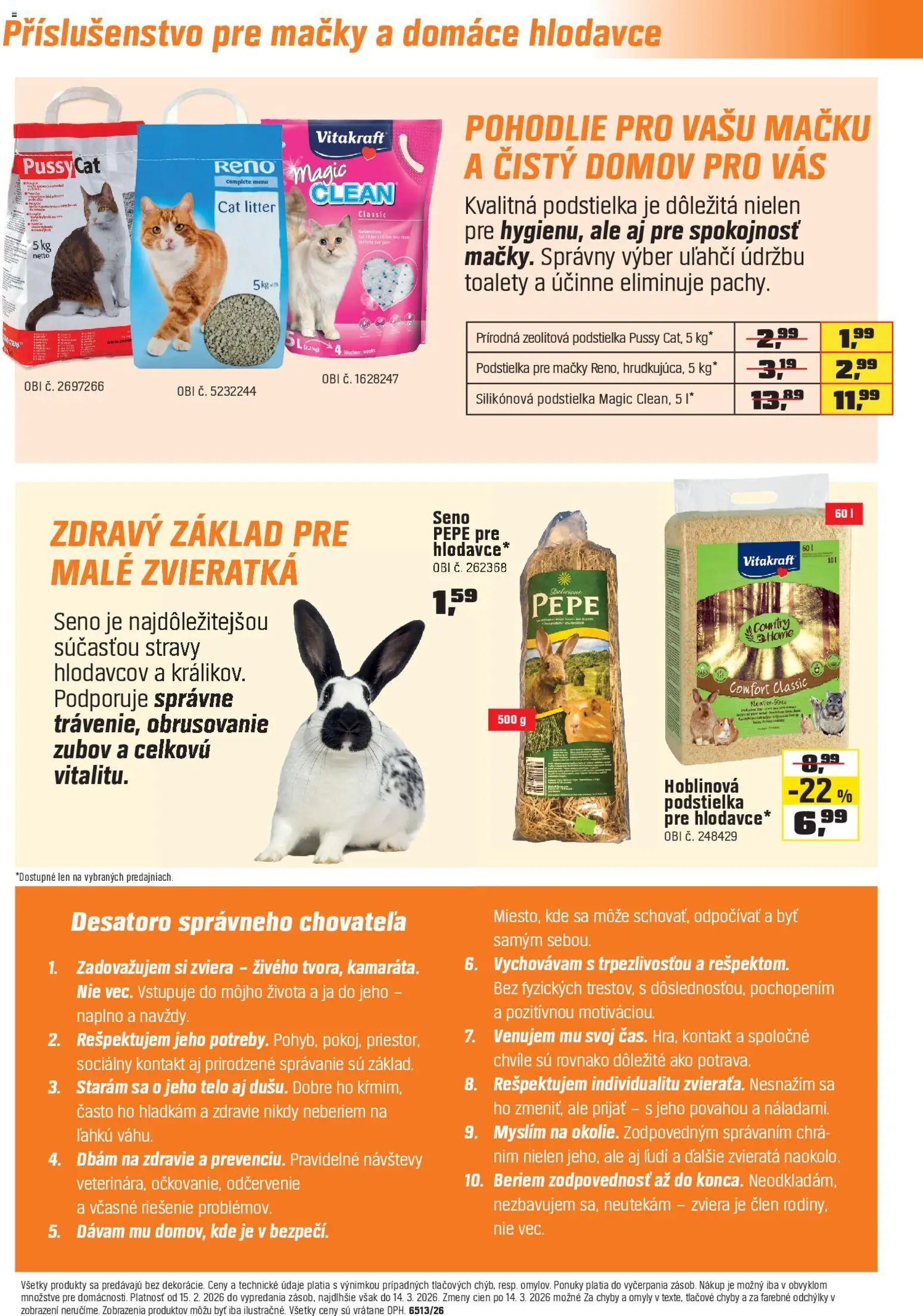 OBI krmivo pre zvieratá (2026-02-18 - 2026-03-14) | 6