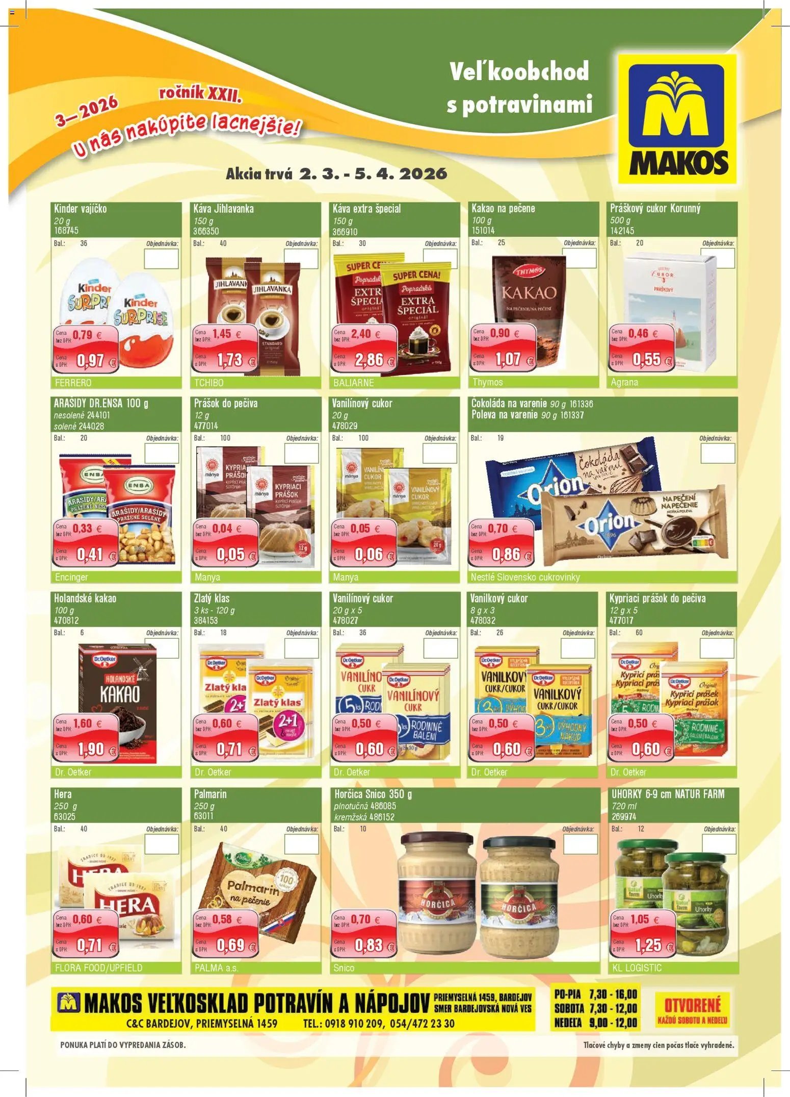 Makos veľkoobchod (2026-03-02 - 2026-04-05) | 1