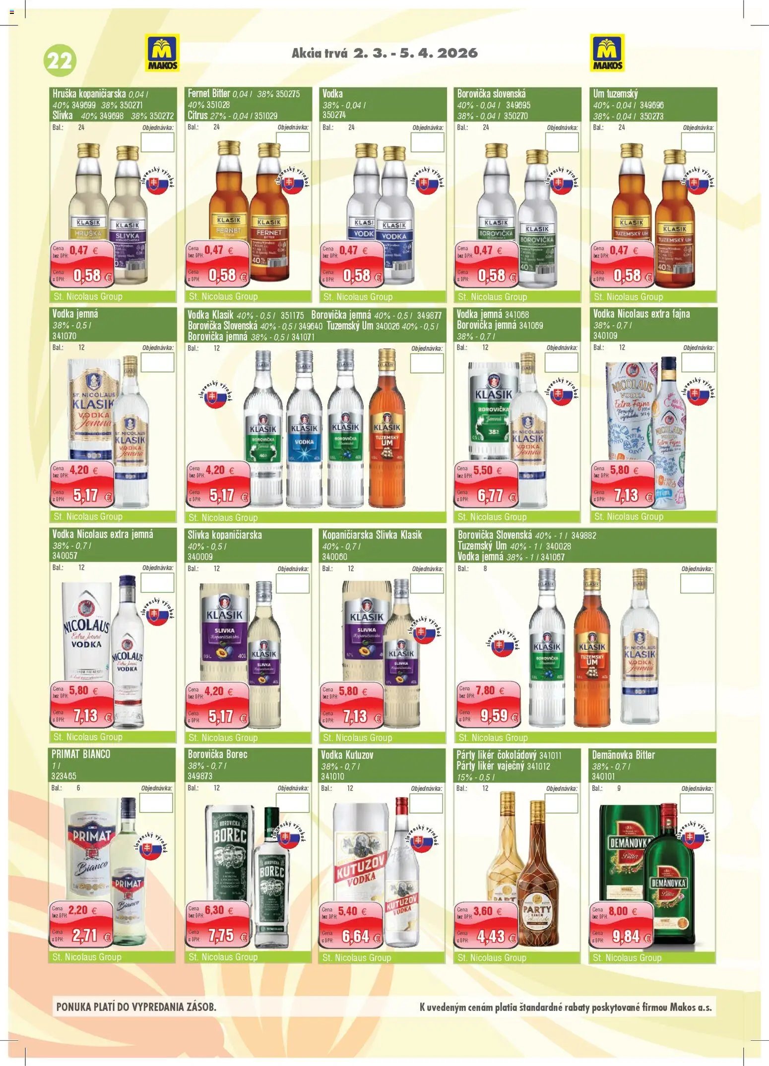 Makos veľkoobchod (2026-03-02 - 2026-04-05) | 22