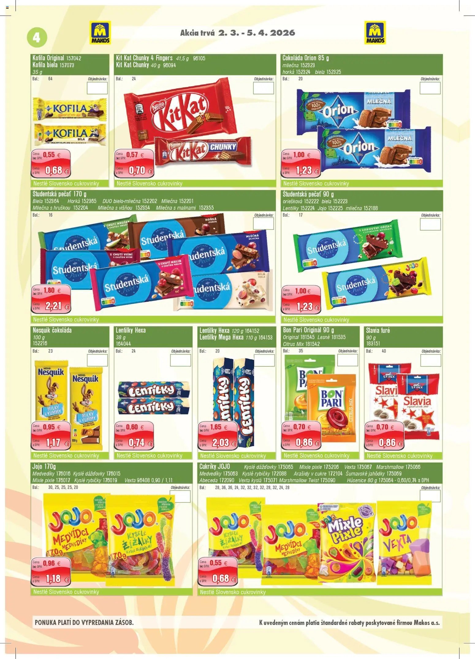 Makos veľkoobchod (2026-03-02 - 2026-04-05) | 4