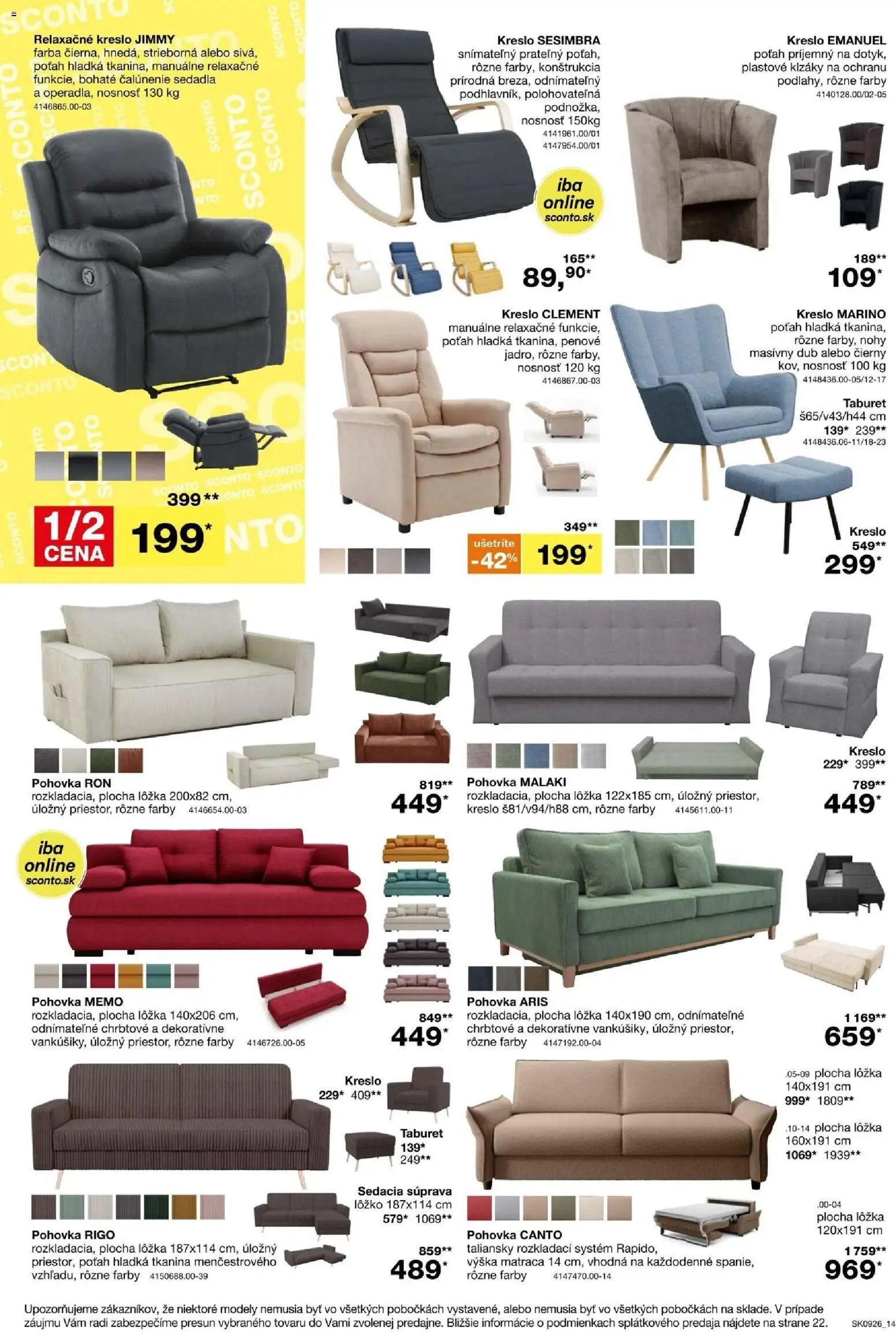 Sconto nábytok leták