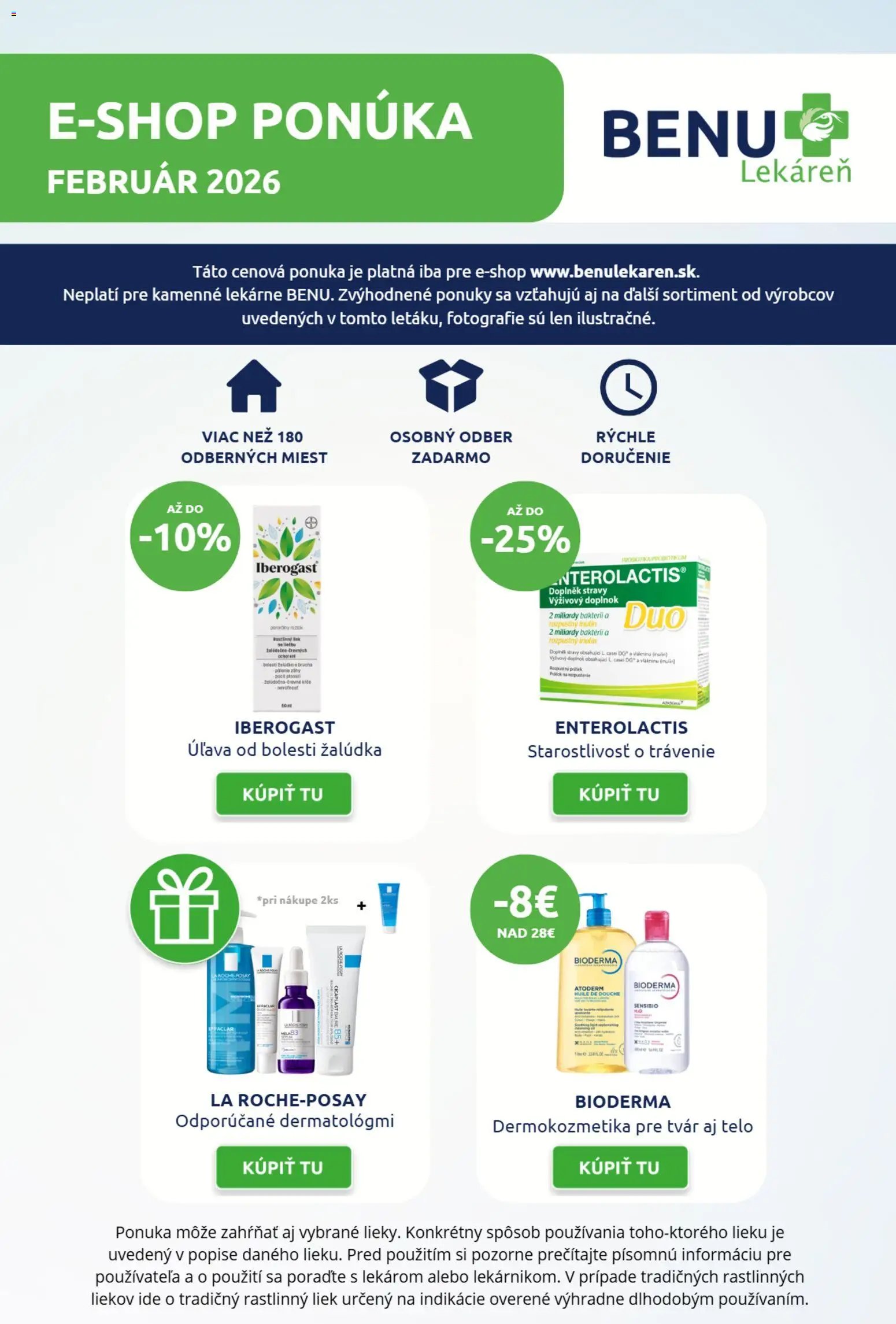 BENU Lekáreň leták pre E-shop (2026-02-01 - 2026-02-28) | 1