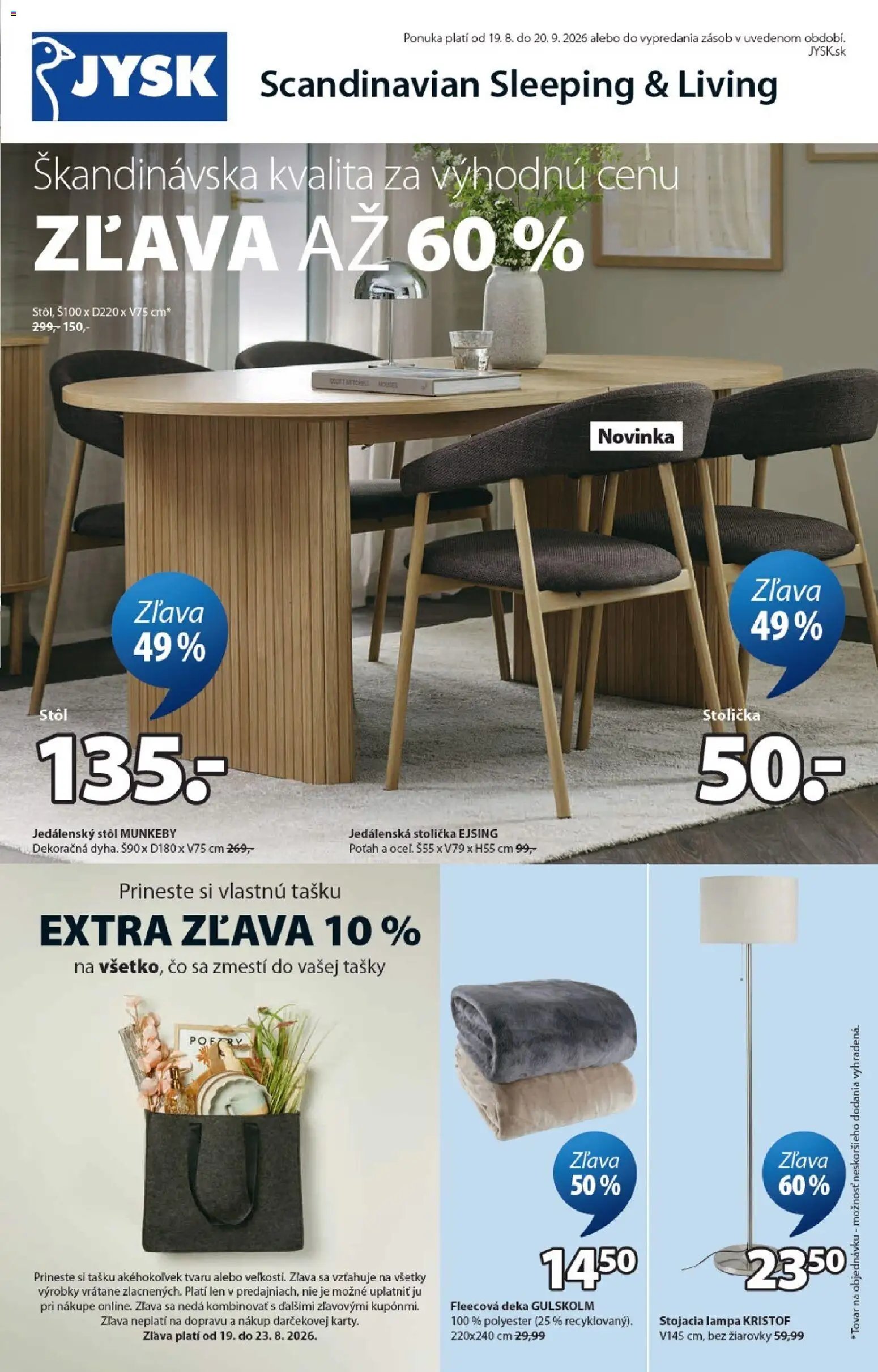 JYSK zľava až 60%