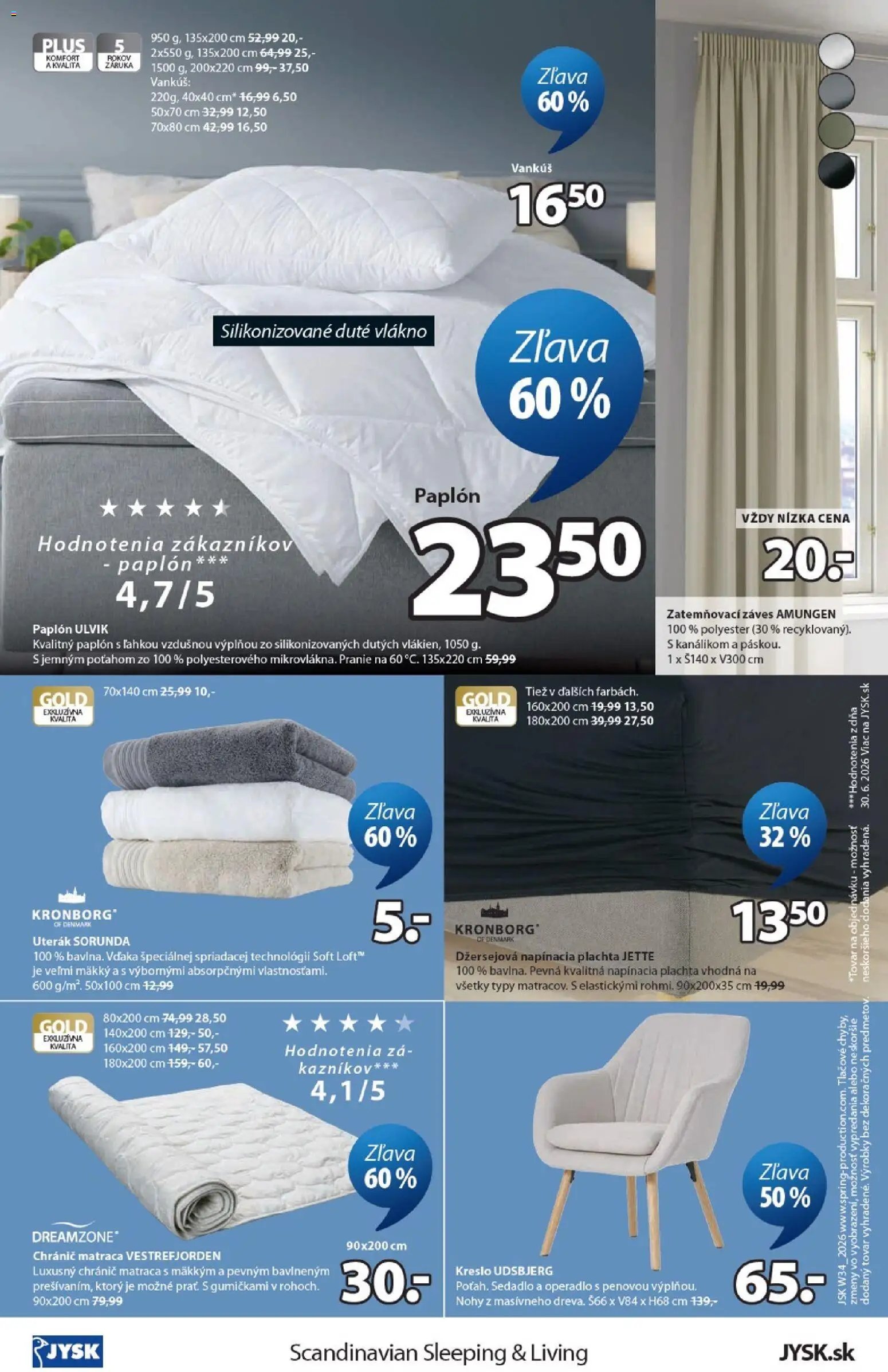 JYSK zľava až 60%
