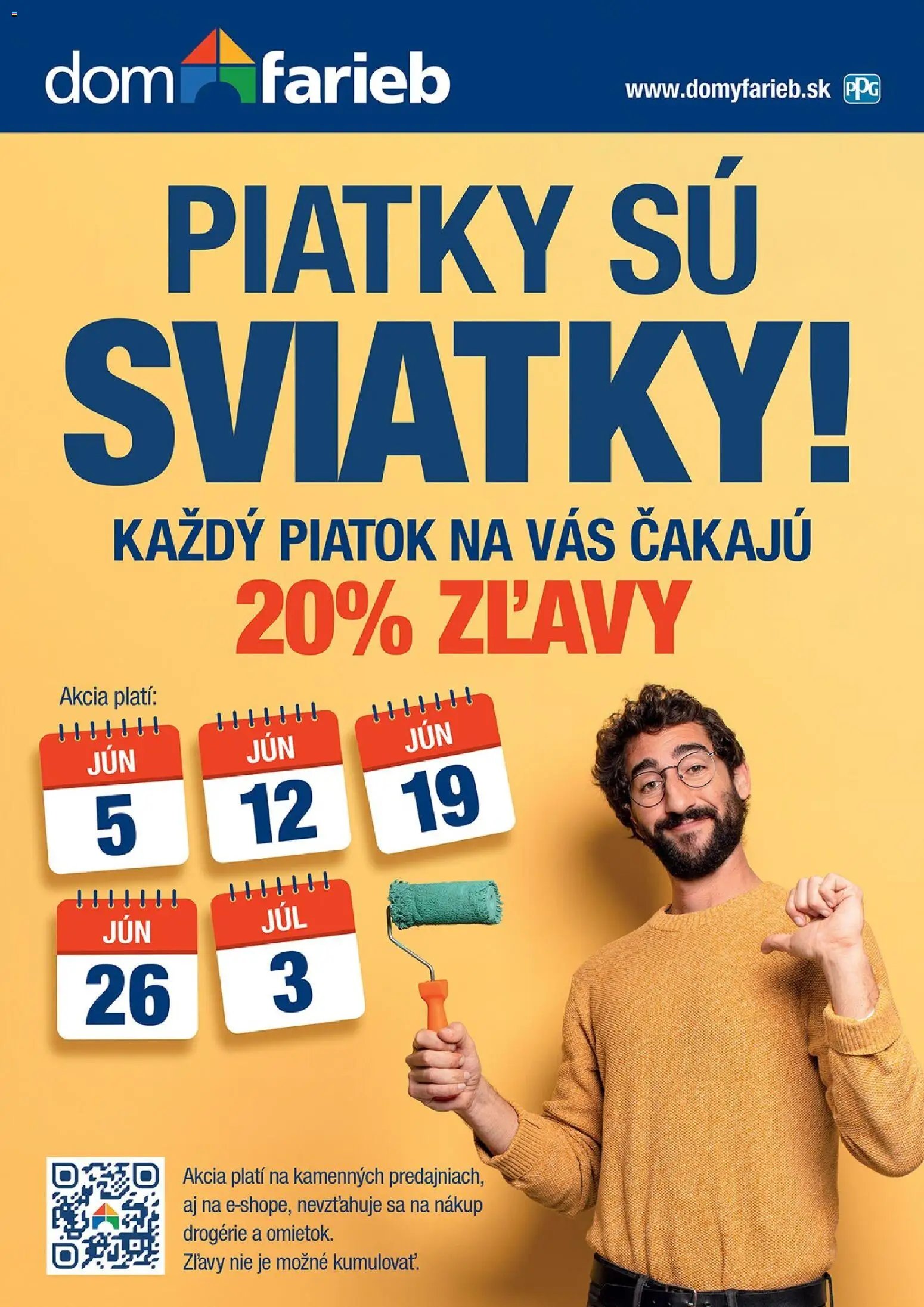Dom farieb piatkové zľavy