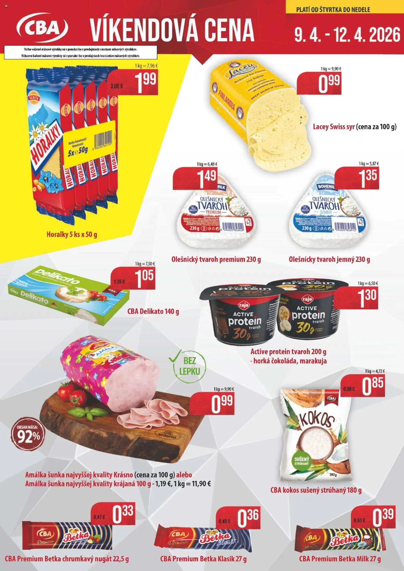 Nitrazdroj víkendové ceny CBA (2026-04-09 - 2026-04-12) | 1